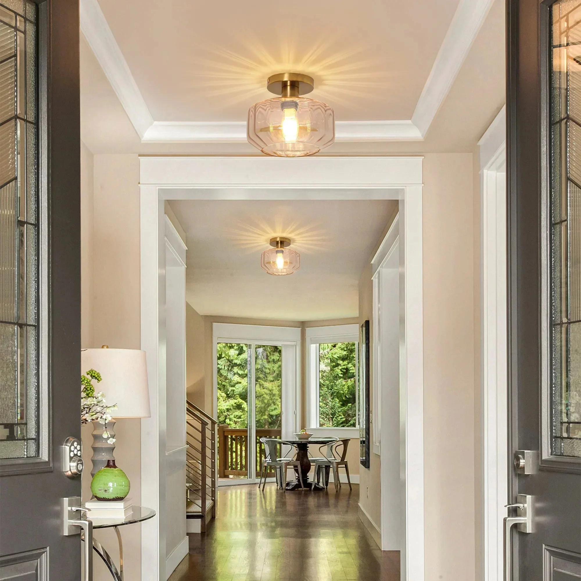 9 Inch Gerald 1-Light Semi-Flush Mount Ceiling Light - Image 2