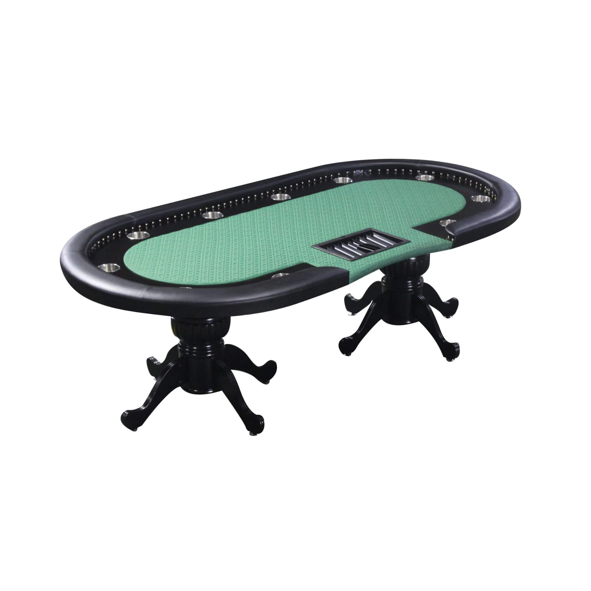 96-Inch Premium 10-Player Poker Table With Cup Holders And Chip Tray (SAK16495) - Image 3
