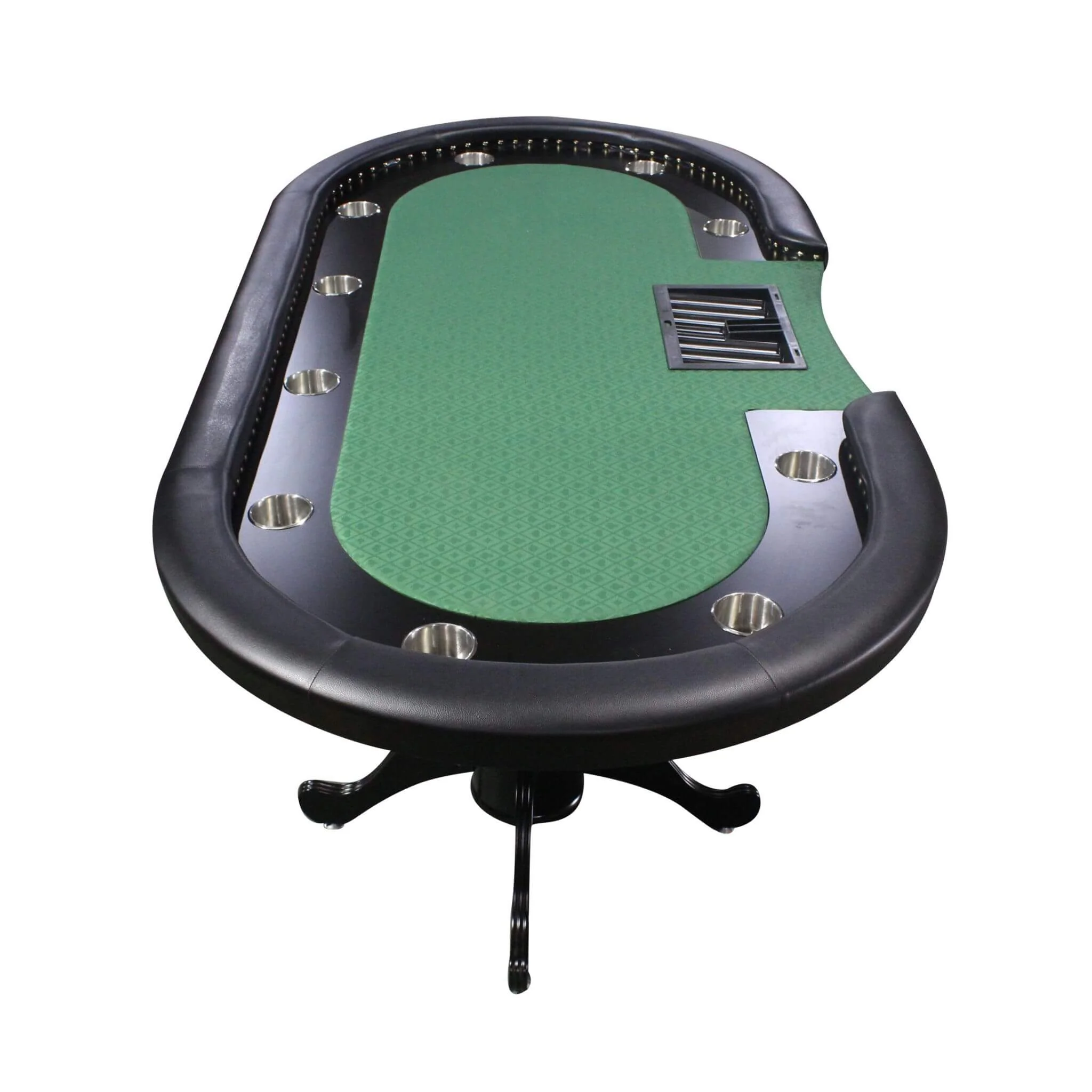 96-Inch Premium 10-Player Poker Table With Cup Holders And Chip Tray (SAK16495) - Image 4