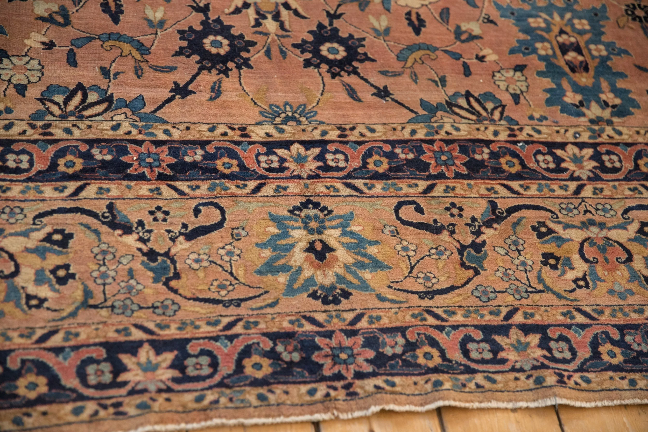 9x11.5 Antique Tea Washed Kerman Carpet - Image 11