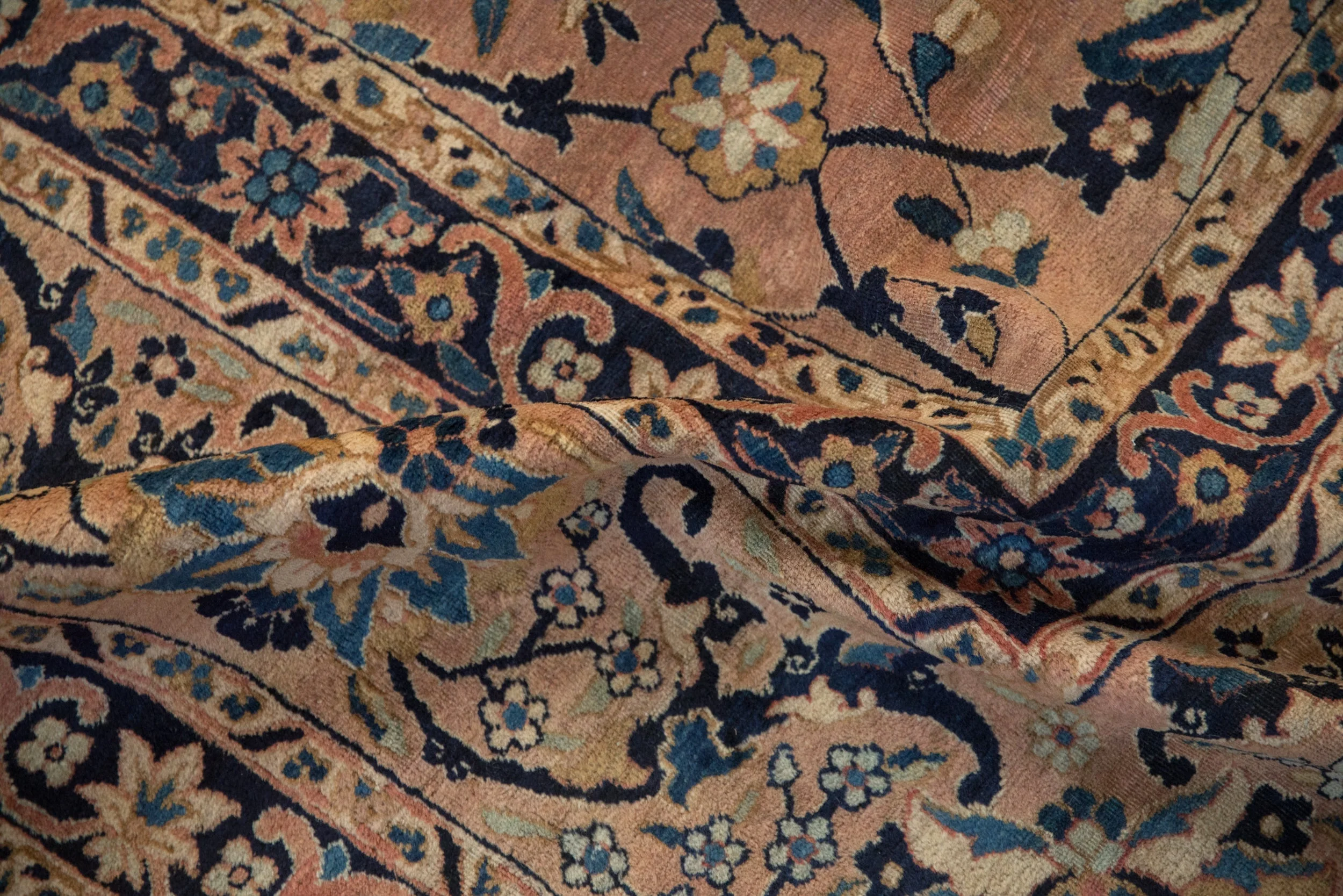 9x11.5 Antique Tea Washed Kerman Carpet - Image 12