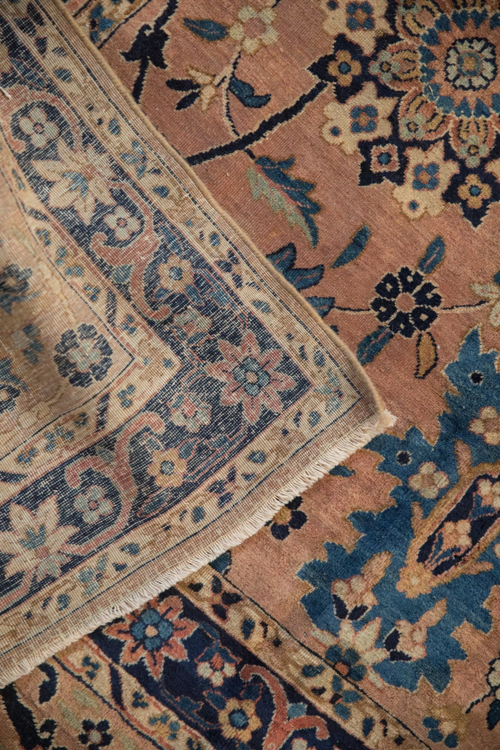 9x11.5 Antique Tea Washed Kerman Carpet - Image 13