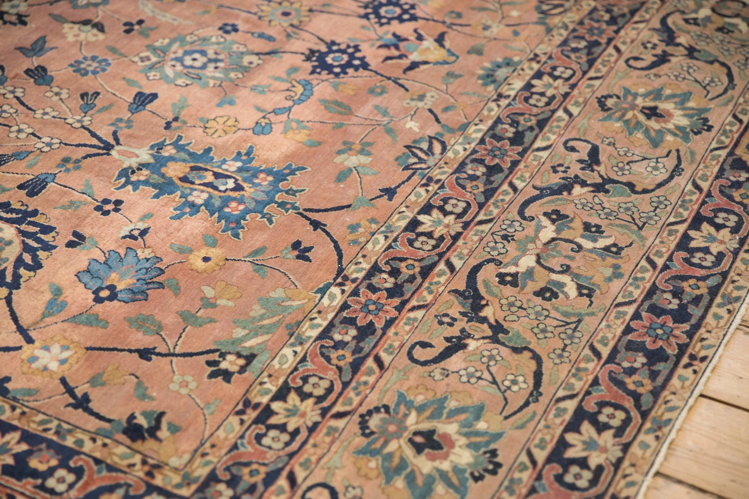 9x11.5 Antique Tea Washed Kerman Carpet - Image 5