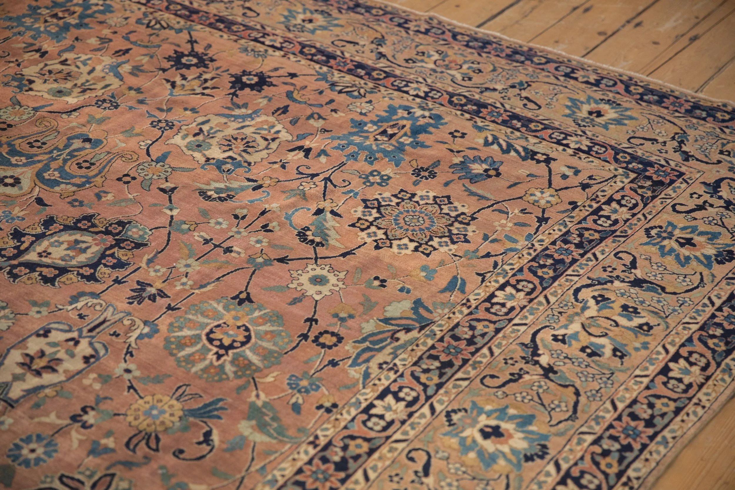 9x11.5 Antique Tea Washed Kerman Carpet - Image 8