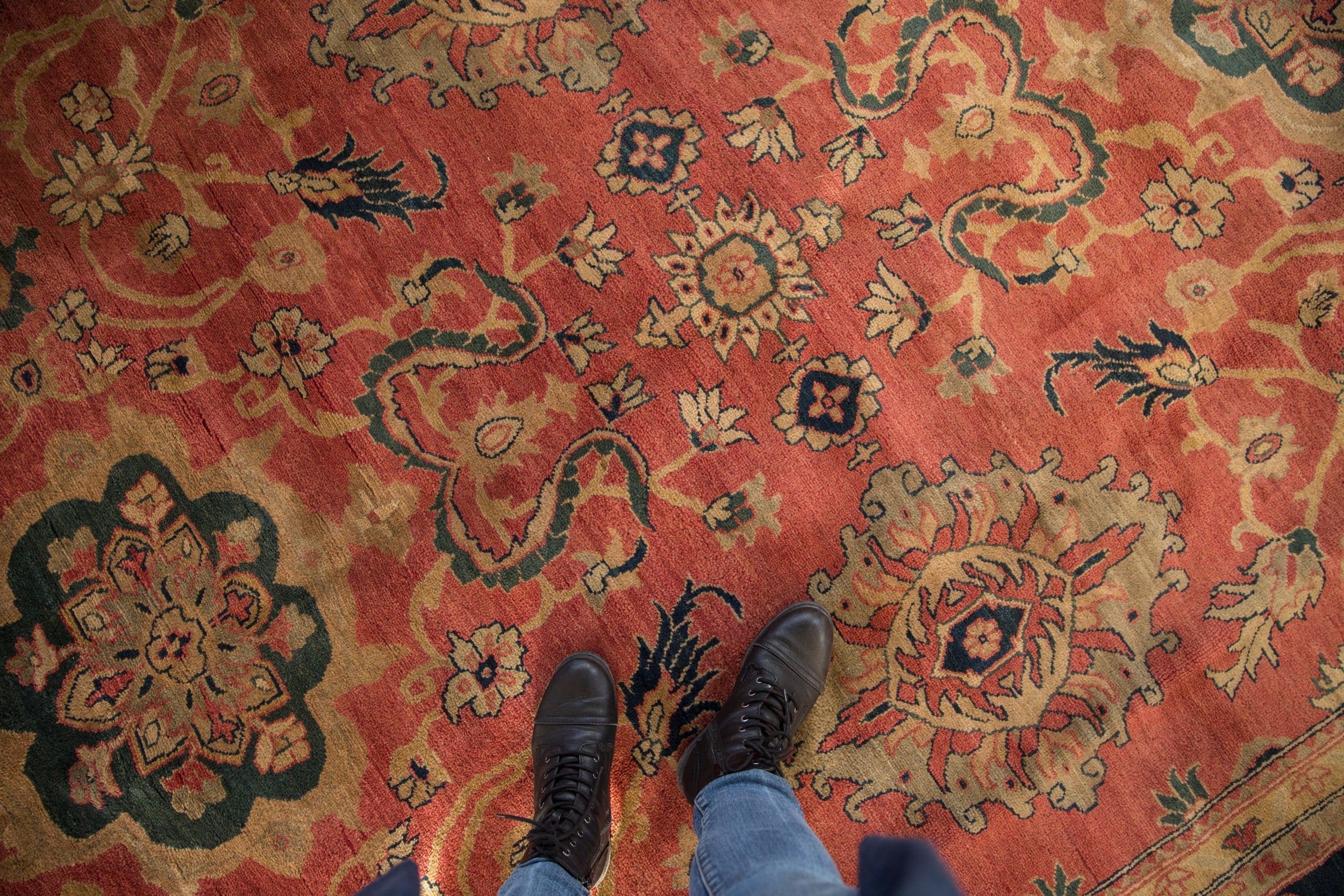 9x11.5 Vintage Agra Carpet - Image 2