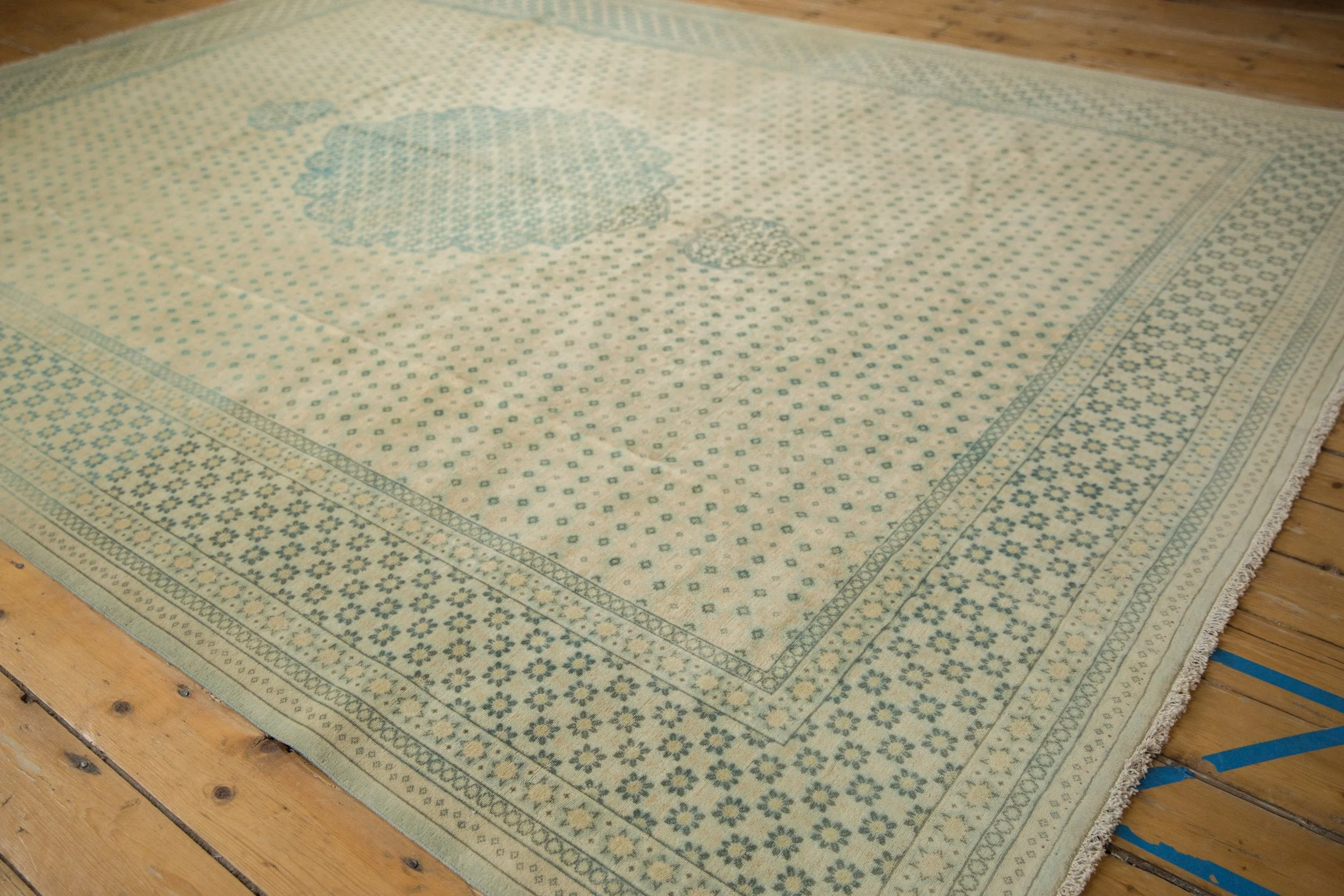 9x11.5 Vintage Distressed Bulgarian Tabriz Design Carpet - Image 6