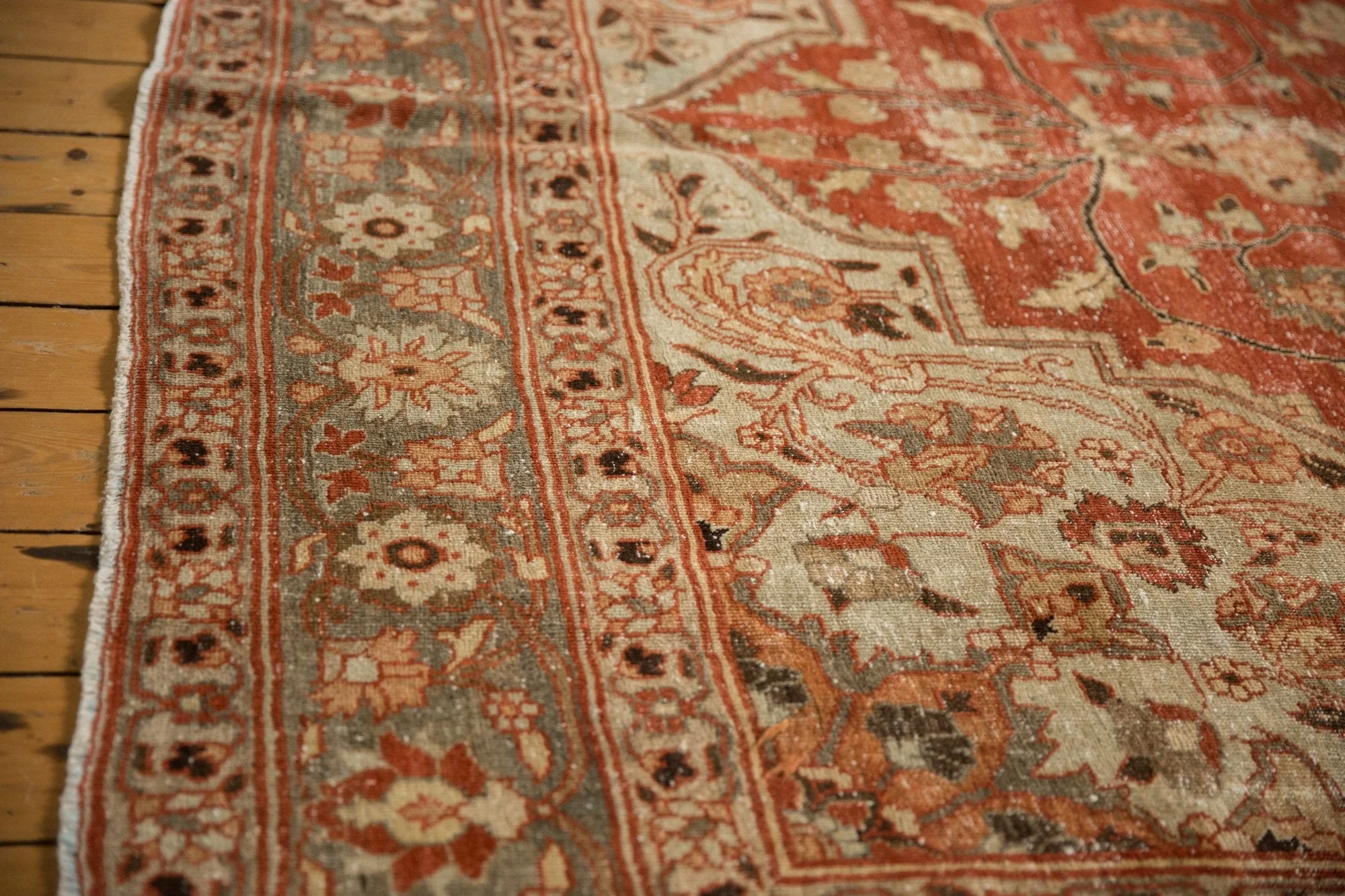 9x11.5 Vintage Distressed Khoy Carpet - Image 12