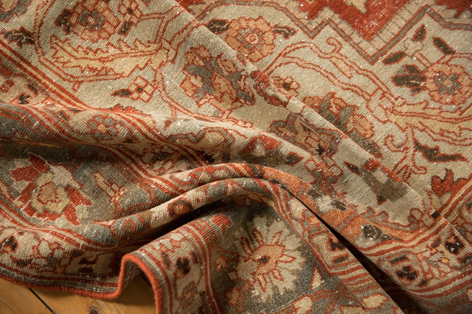 9x11.5 Vintage Distressed Khoy Carpet - Image 14