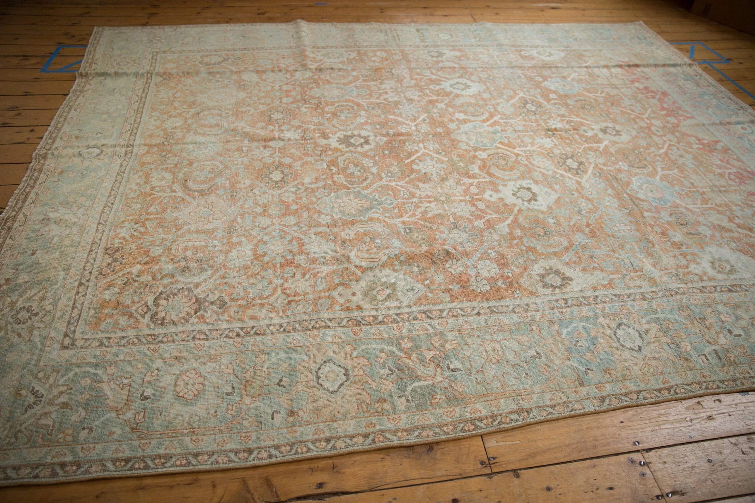 9x11.5 Vintage Distressed Mahal Carpet - Image 6