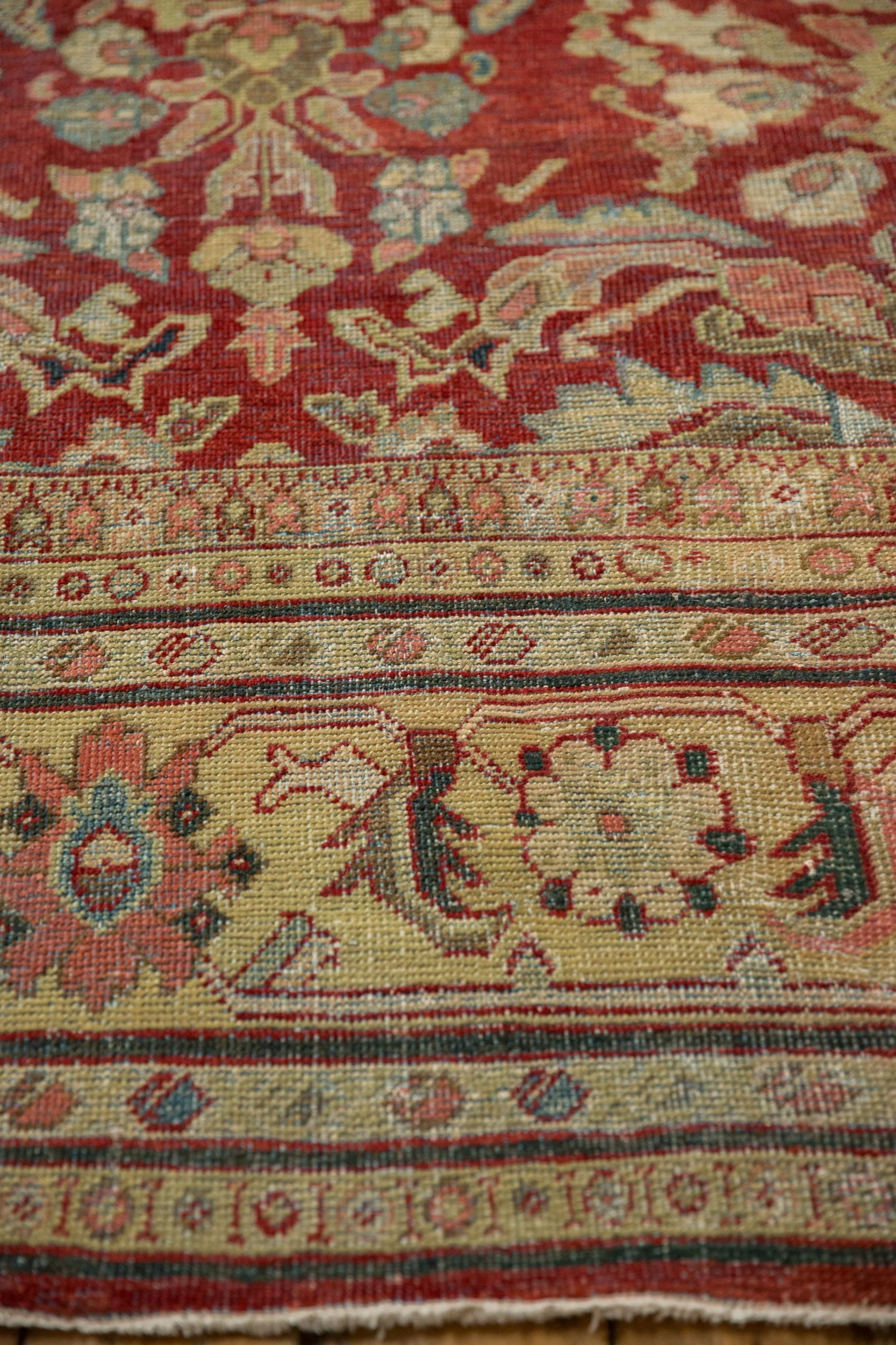 9x11.5 Vintage Distressed Mahal Carpet - Image 10
