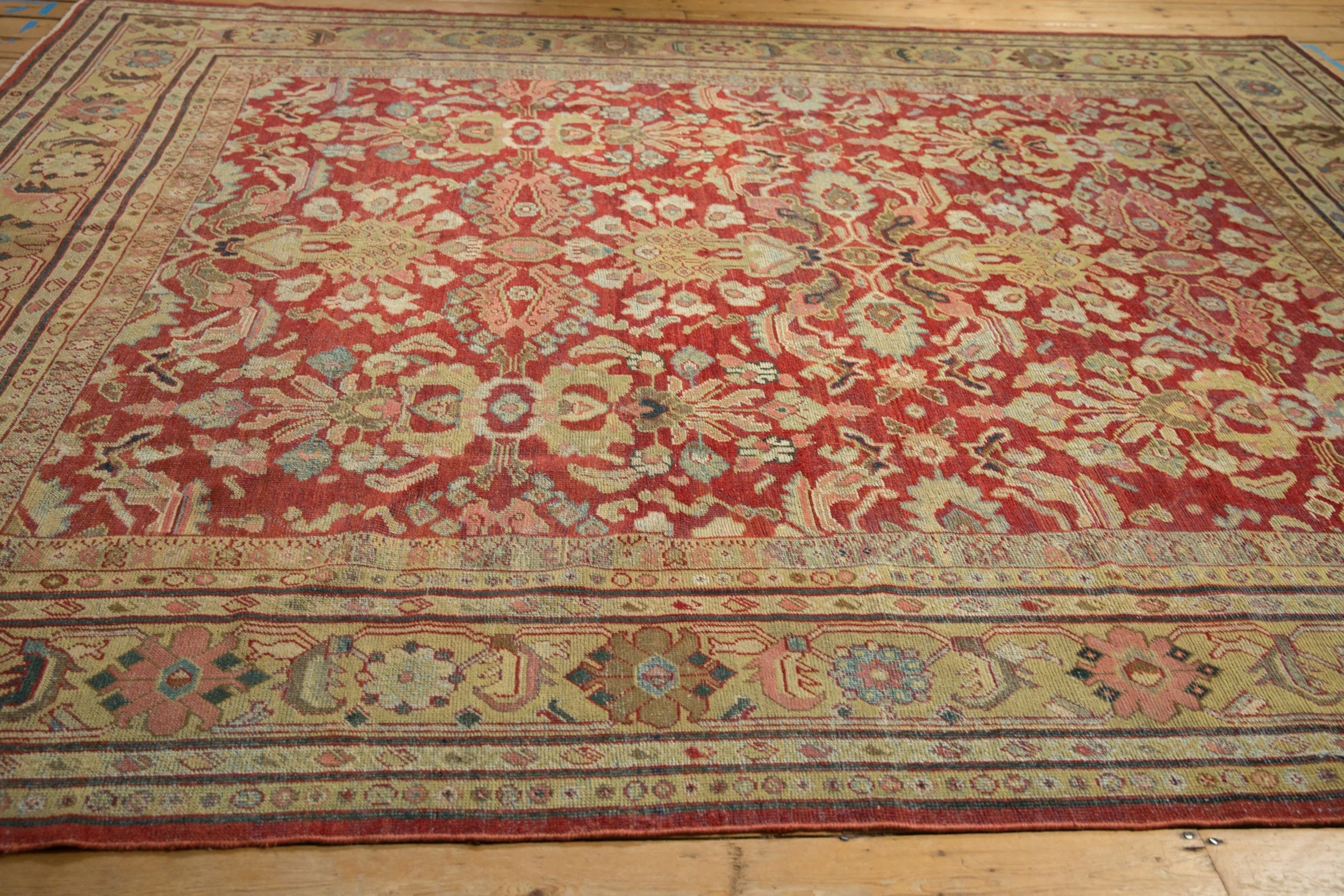 9x11.5 Vintage Distressed Mahal Carpet - Image 11