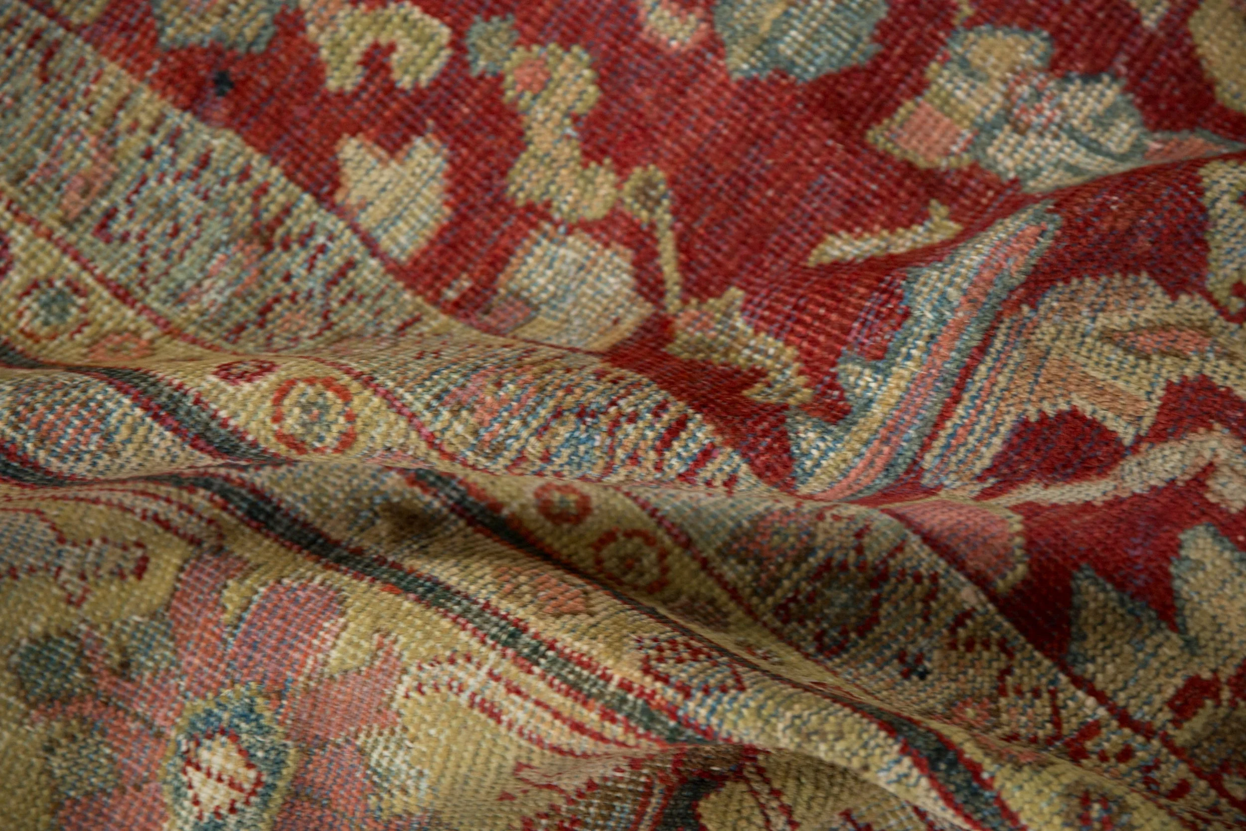 9x11.5 Vintage Distressed Mahal Carpet - Image 13