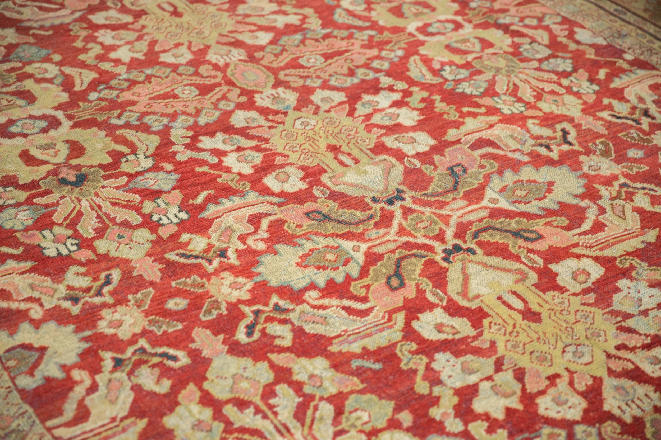 9x11.5 Vintage Distressed Mahal Carpet - Image 6