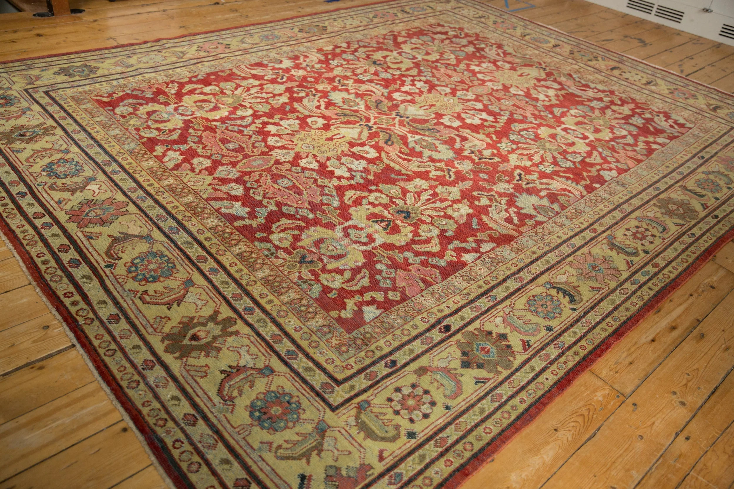 9x11.5 Vintage Distressed Mahal Carpet - Image 7