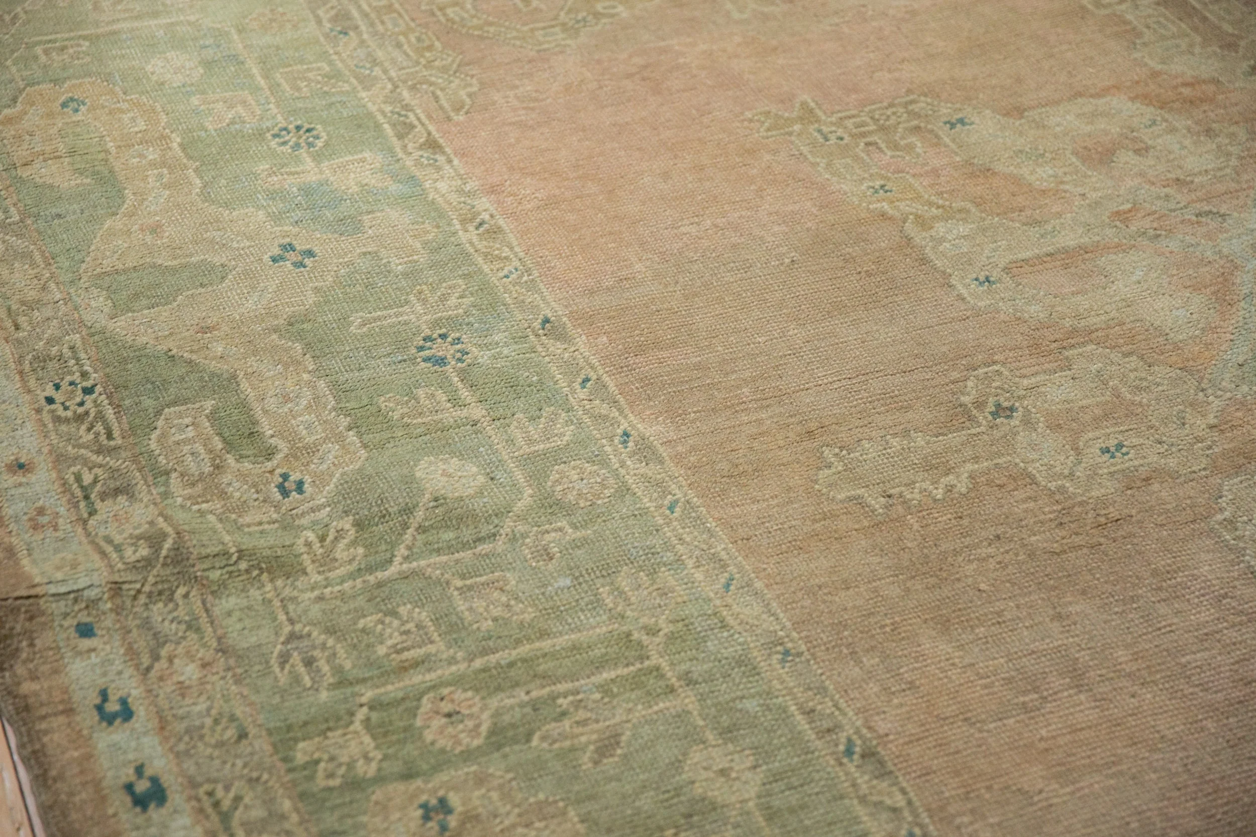 9x11.5 Vintage Distressed Oushak Carpet - Image 12