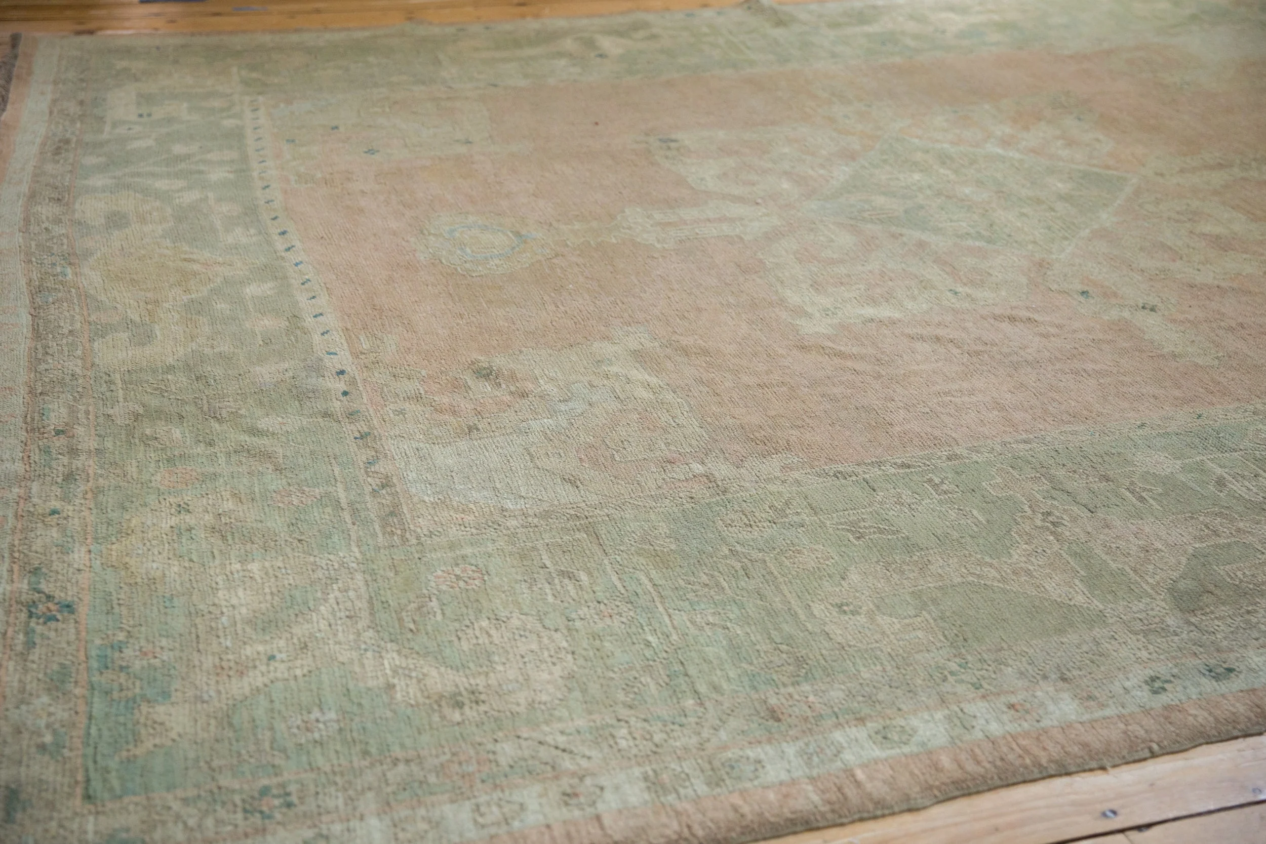 9x11.5 Vintage Distressed Oushak Carpet - Image 13