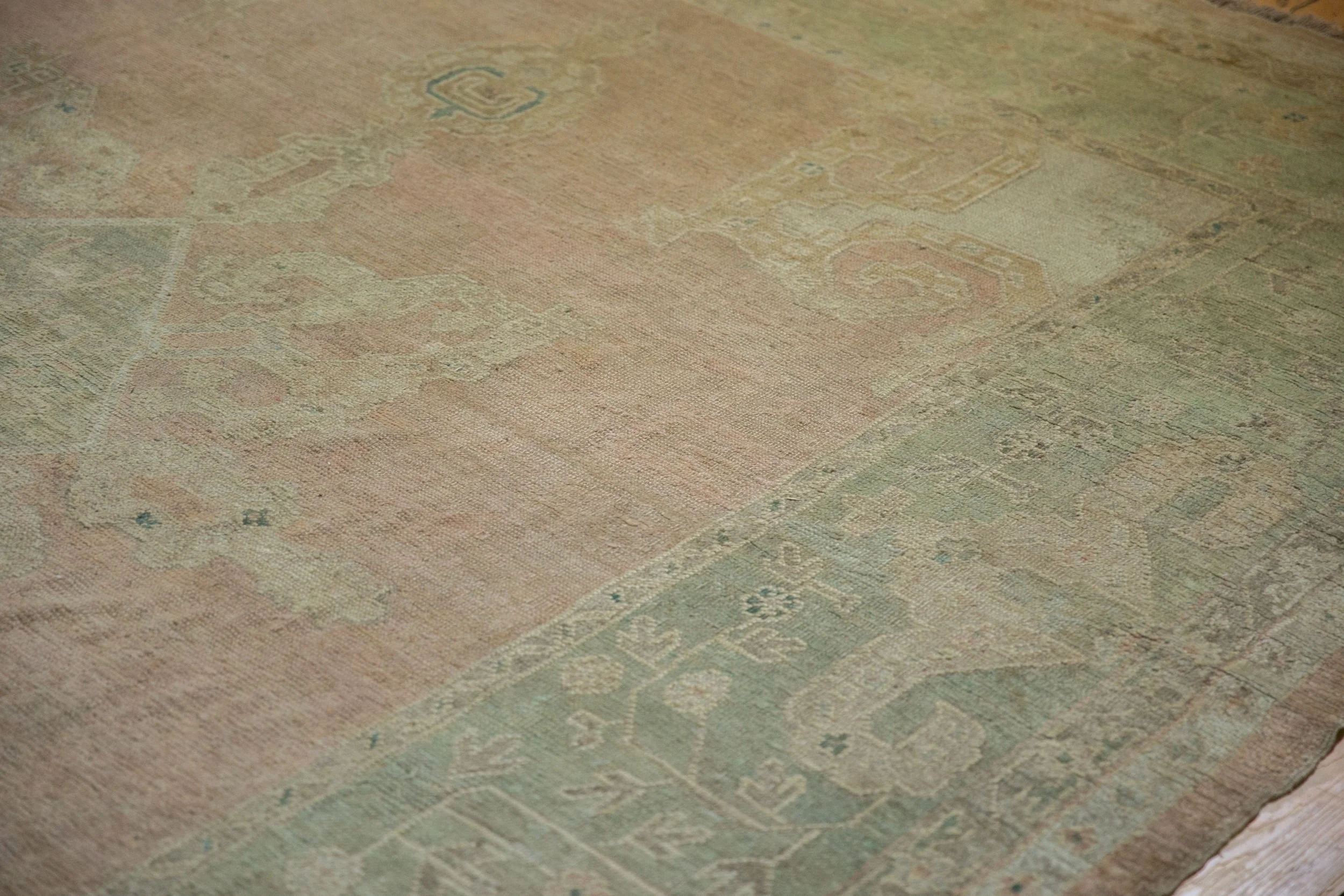 9x11.5 Vintage Distressed Oushak Carpet - Image 14