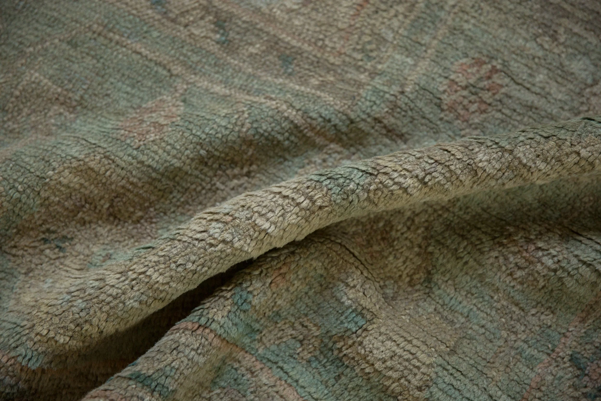 9x11.5 Vintage Distressed Oushak Carpet - Image 16