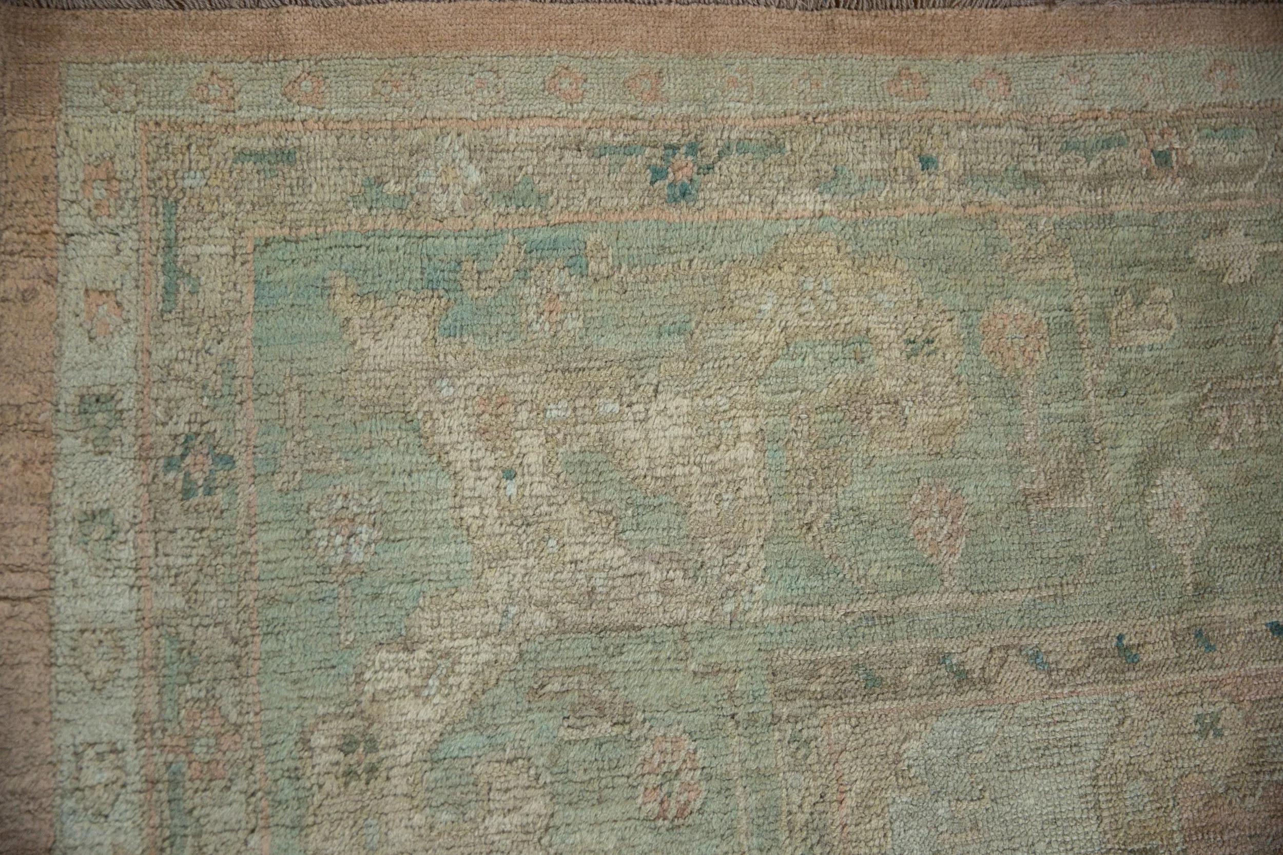9x11.5 Vintage Distressed Oushak Carpet - Image 3