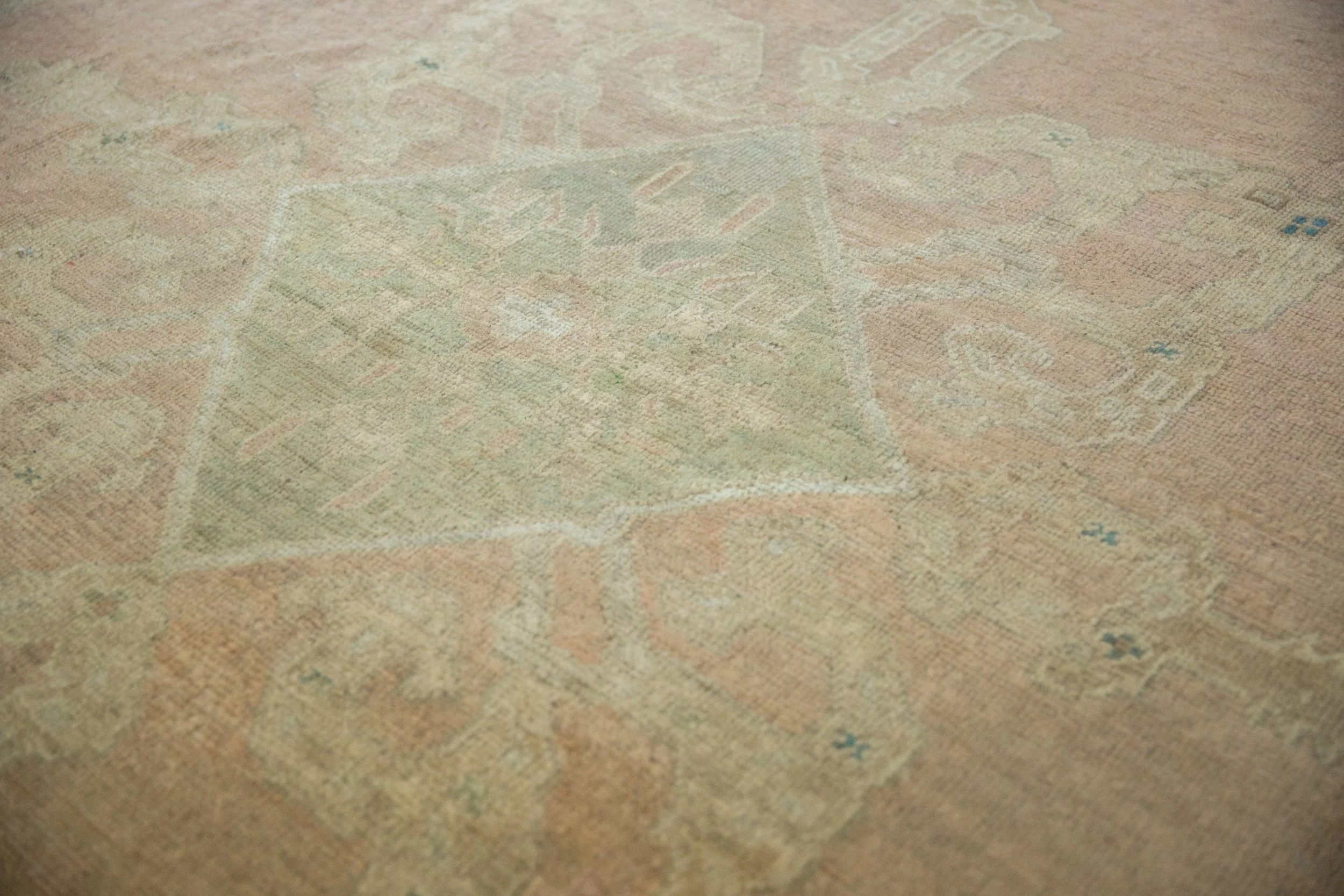 9x11.5 Vintage Distressed Oushak Carpet - Image 9