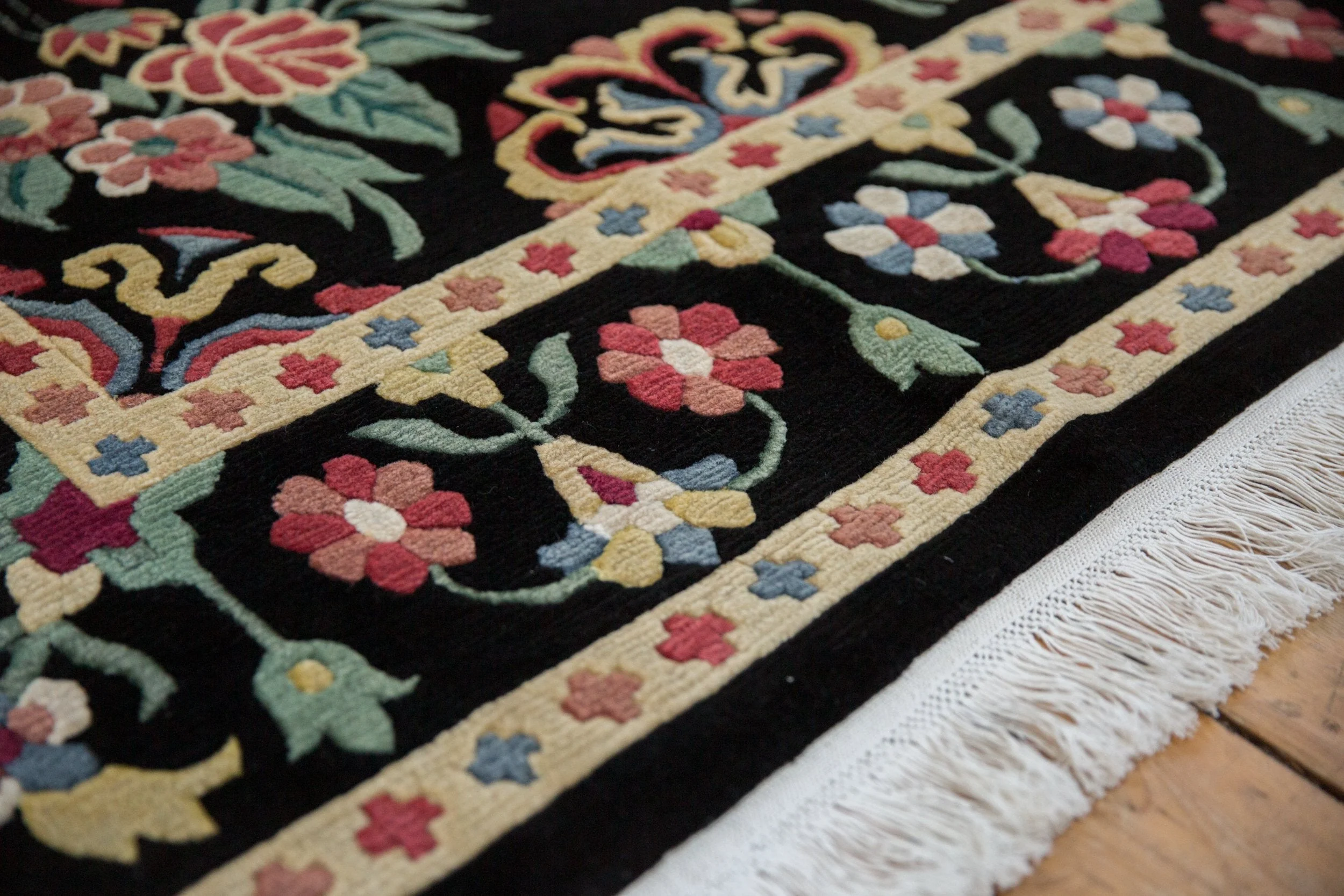 9x11.5 Vintage Indian Arts And Crafts Design Carpet - Image 4