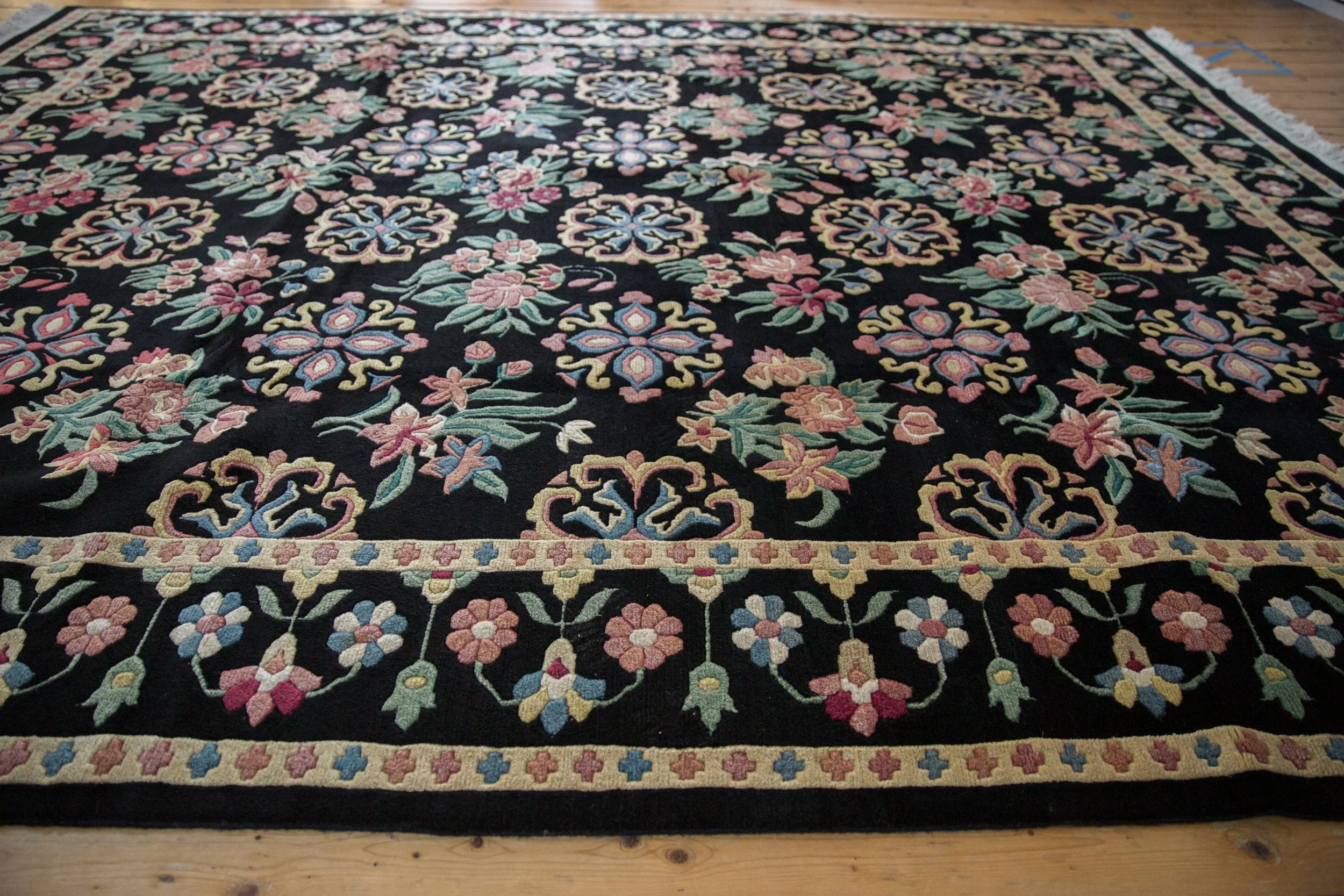 9x11.5 Vintage Indian Arts And Crafts Design Carpet - Image 6