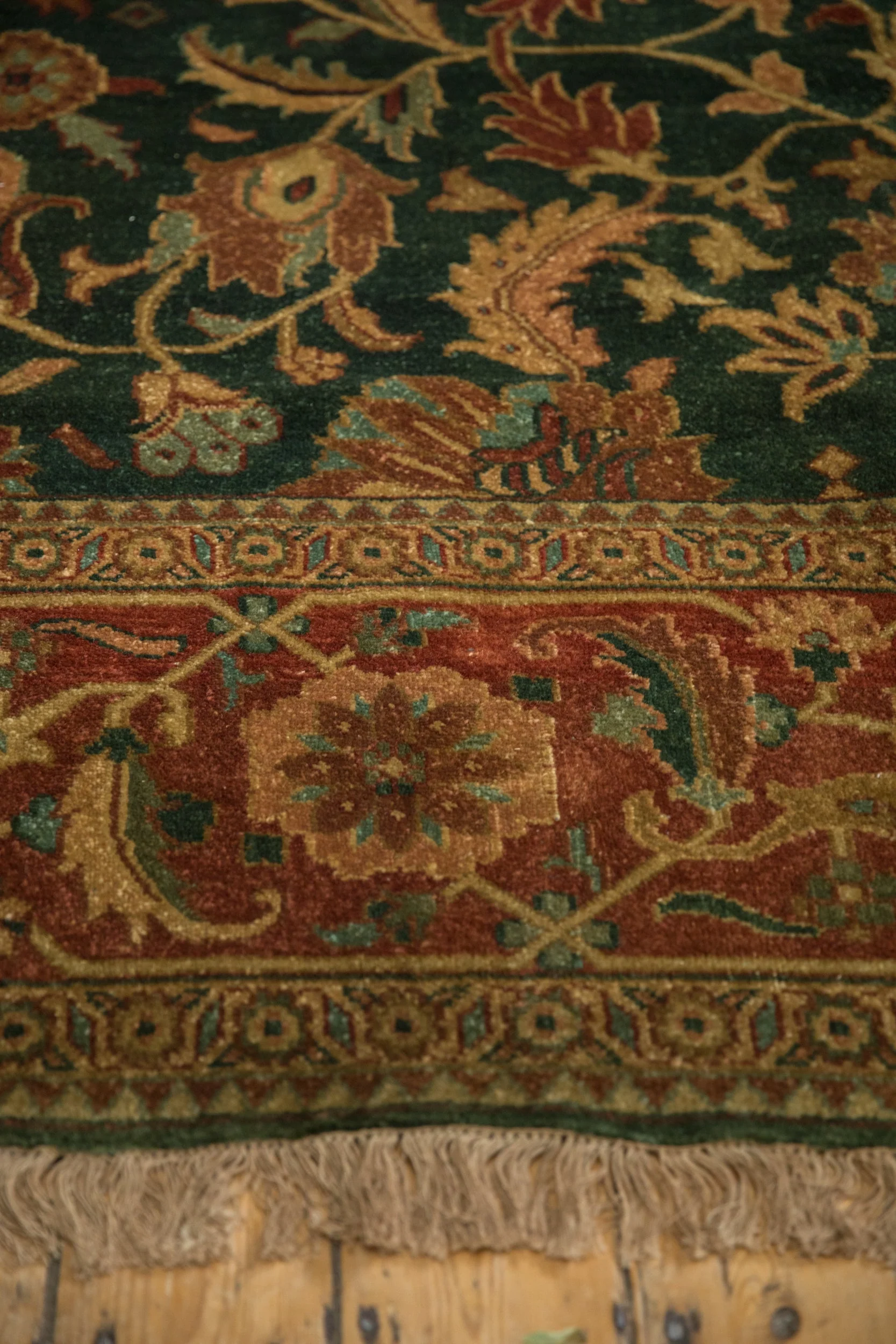 9x11.5 Vintage Indian Serapi Design Carpet - Image 10
