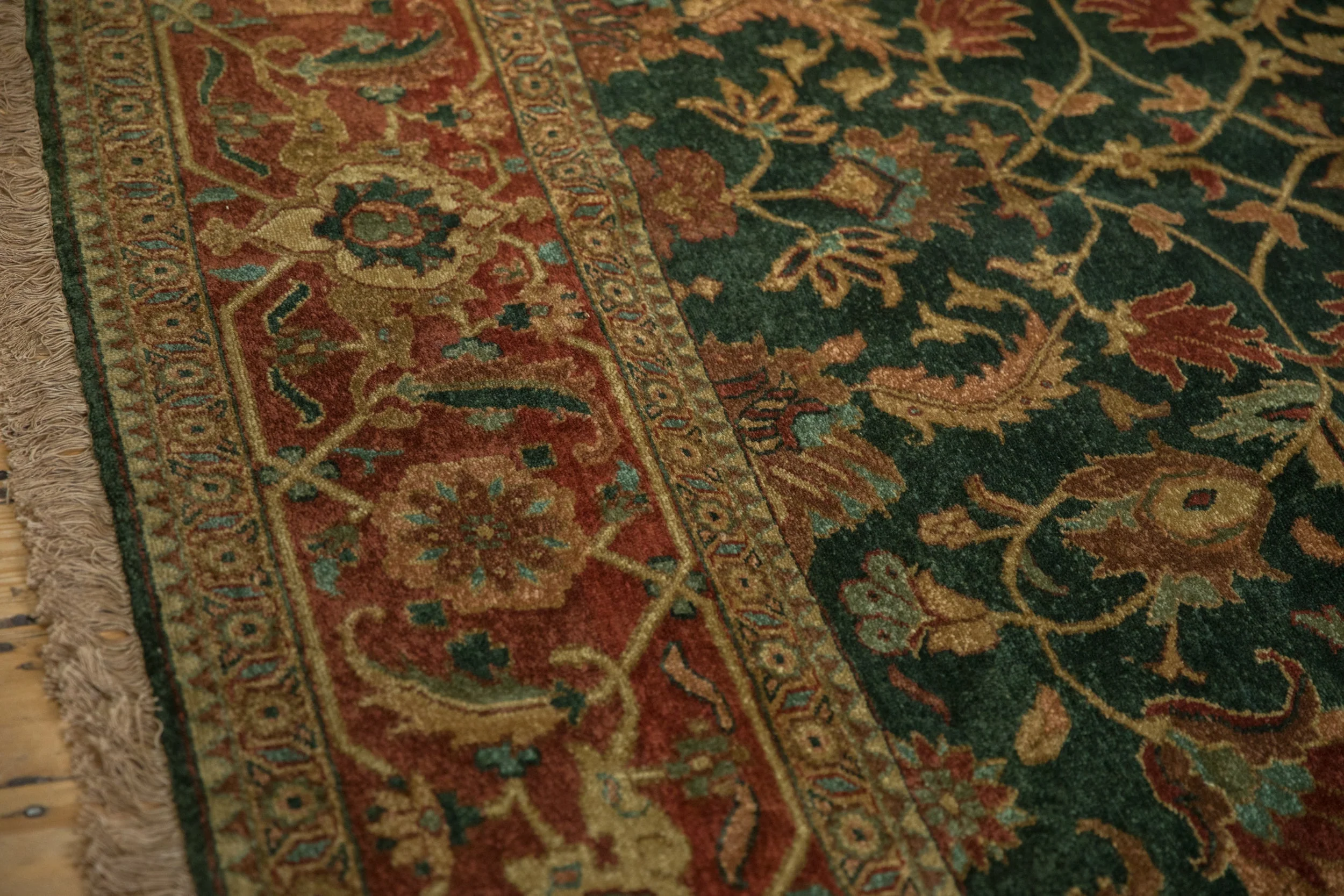 9x11.5 Vintage Indian Serapi Design Carpet - Image 12