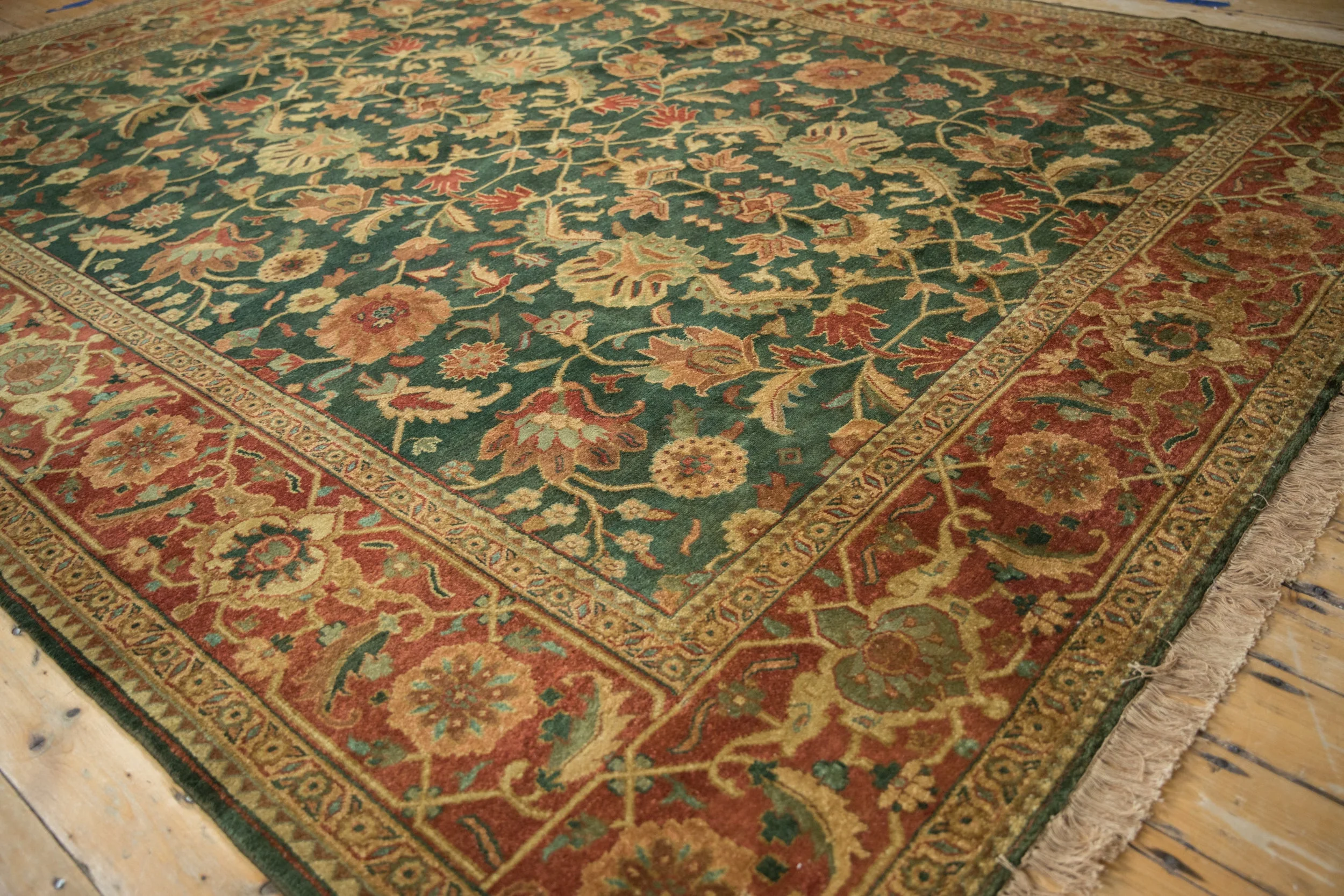 9x11.5 Vintage Indian Serapi Design Carpet - Image 14