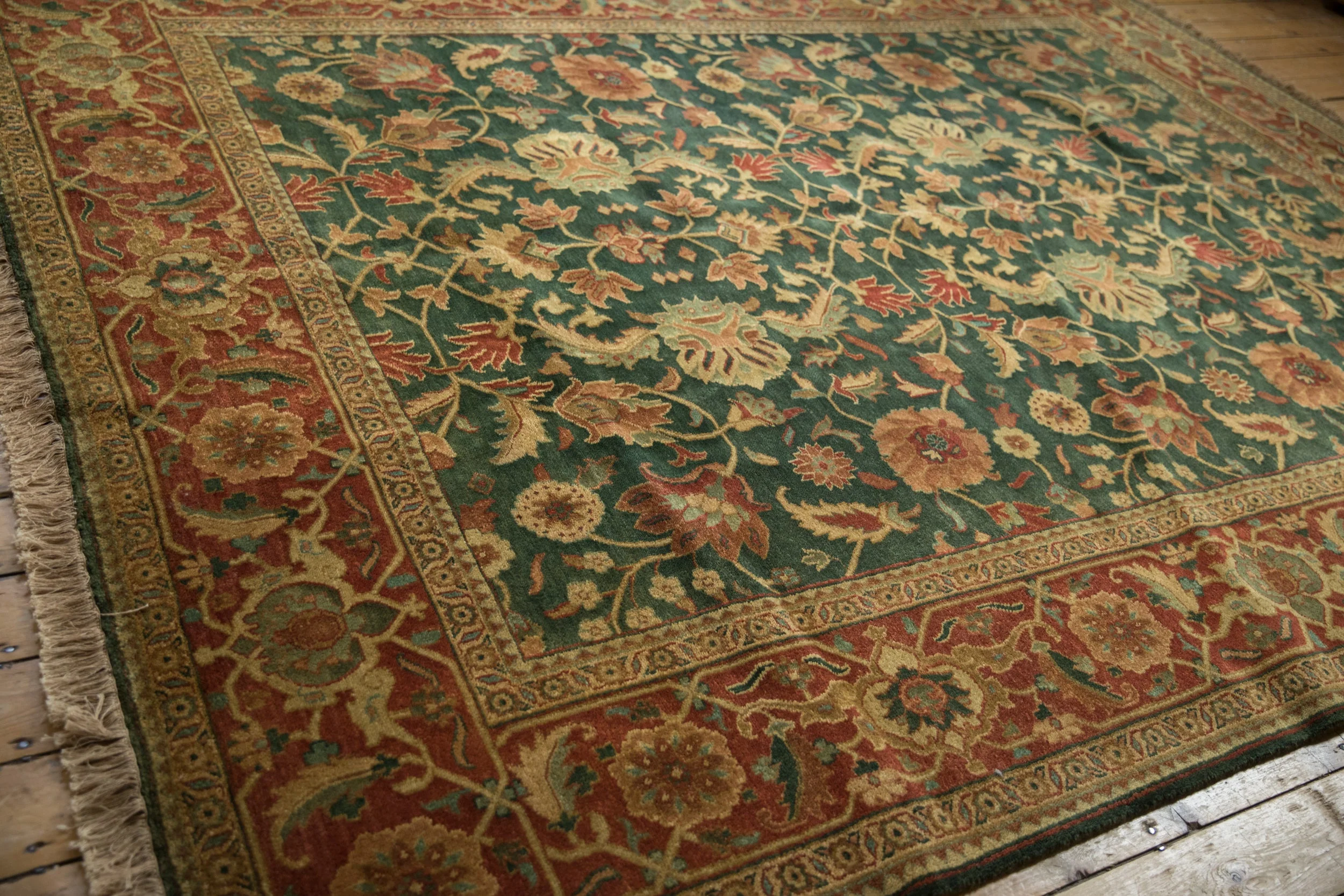 9x11.5 Vintage Indian Serapi Design Carpet - Image 16