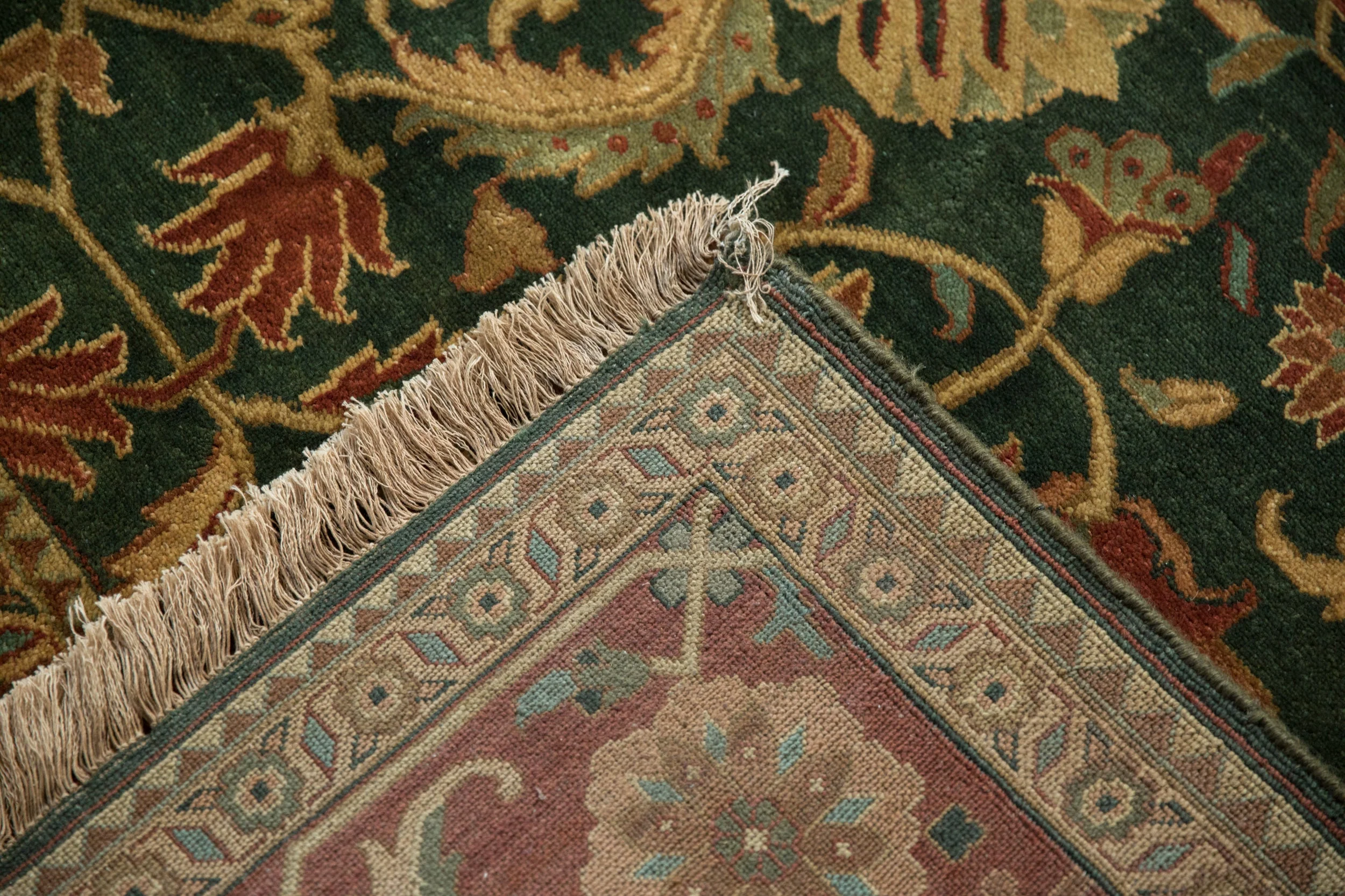 9x11.5 Vintage Indian Serapi Design Carpet - Image 18