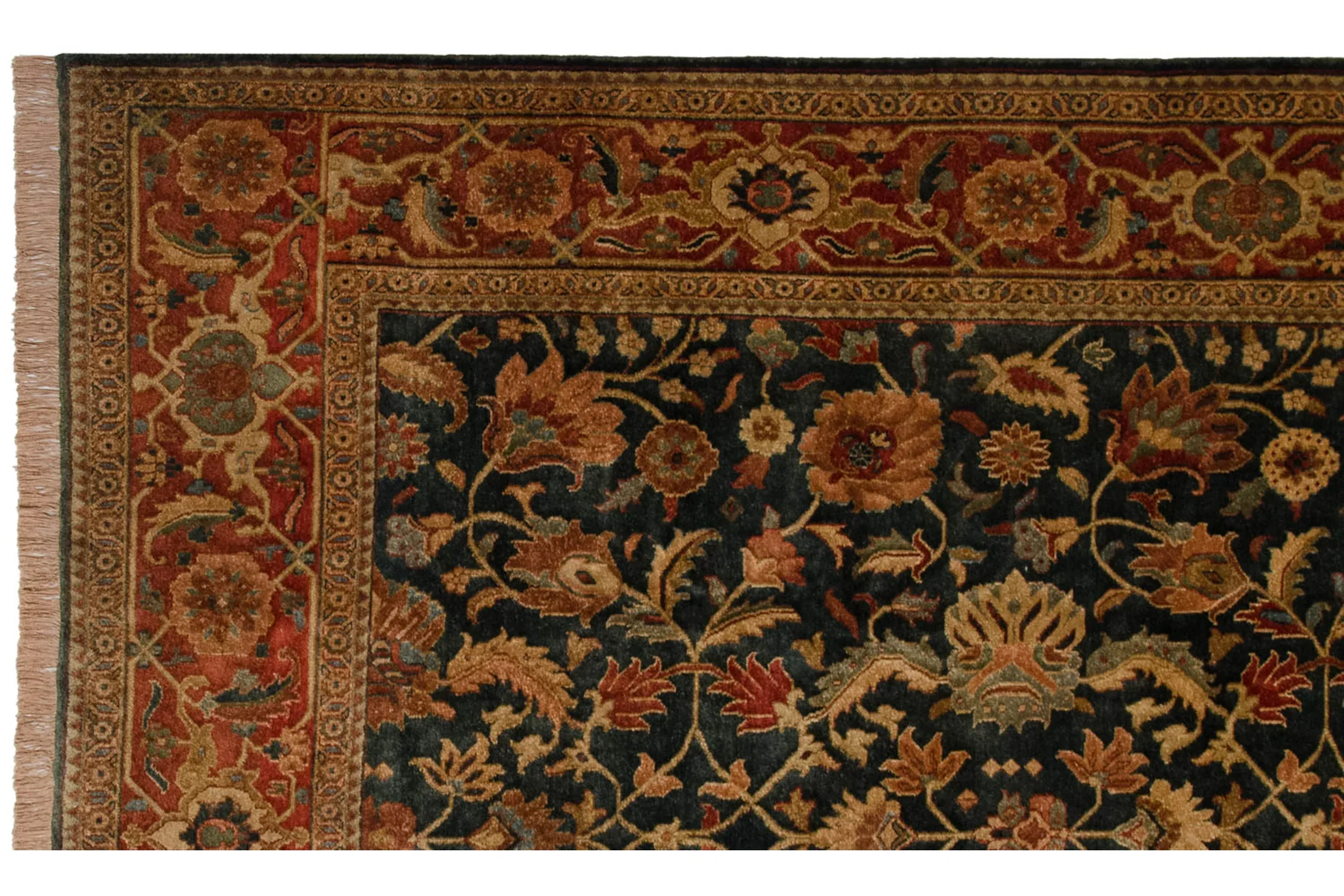 9x11.5 Vintage Indian Serapi Design Carpet - Image 2