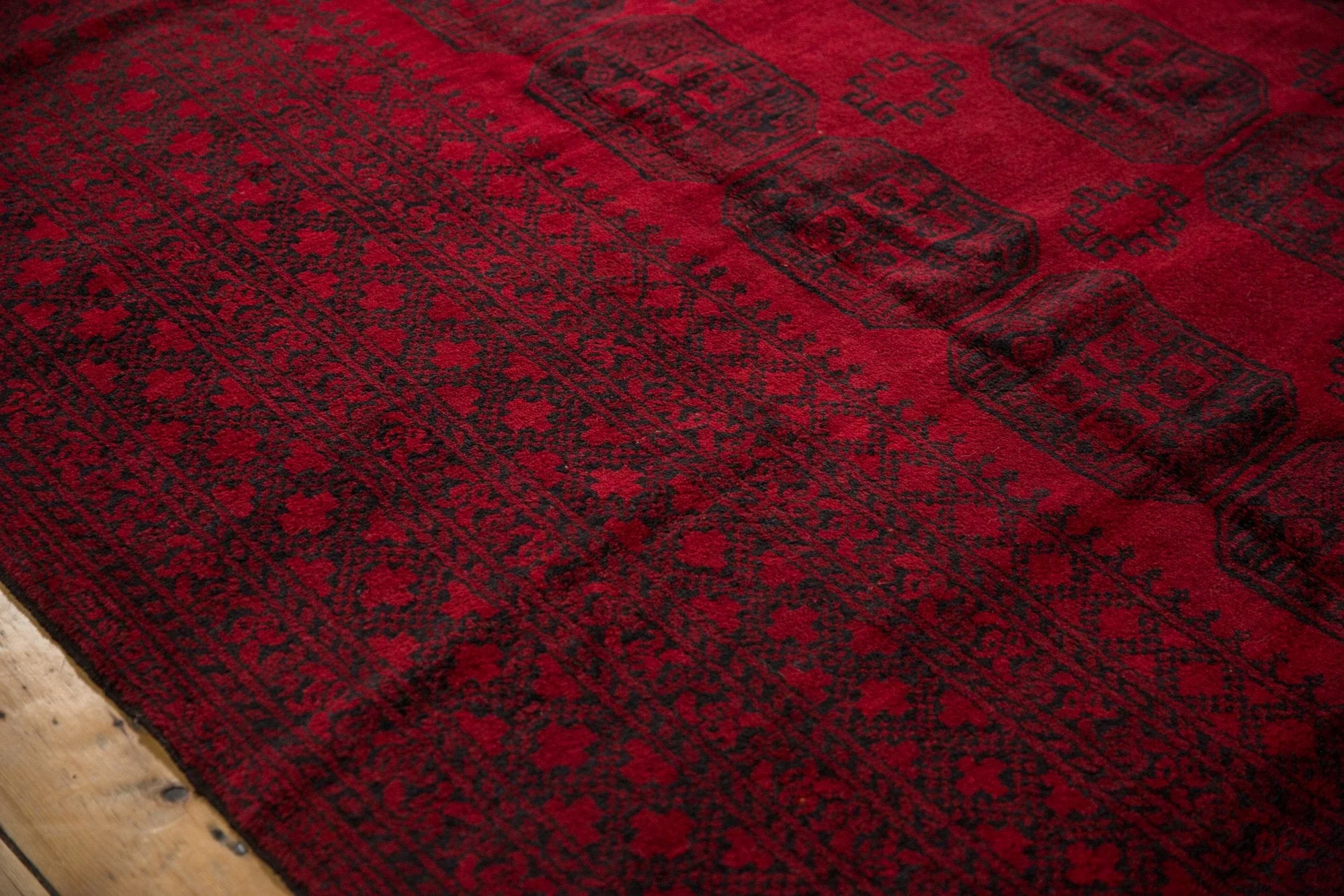 9x12.5 Vintage Afghani Ersari Design Carpet - Image 4
