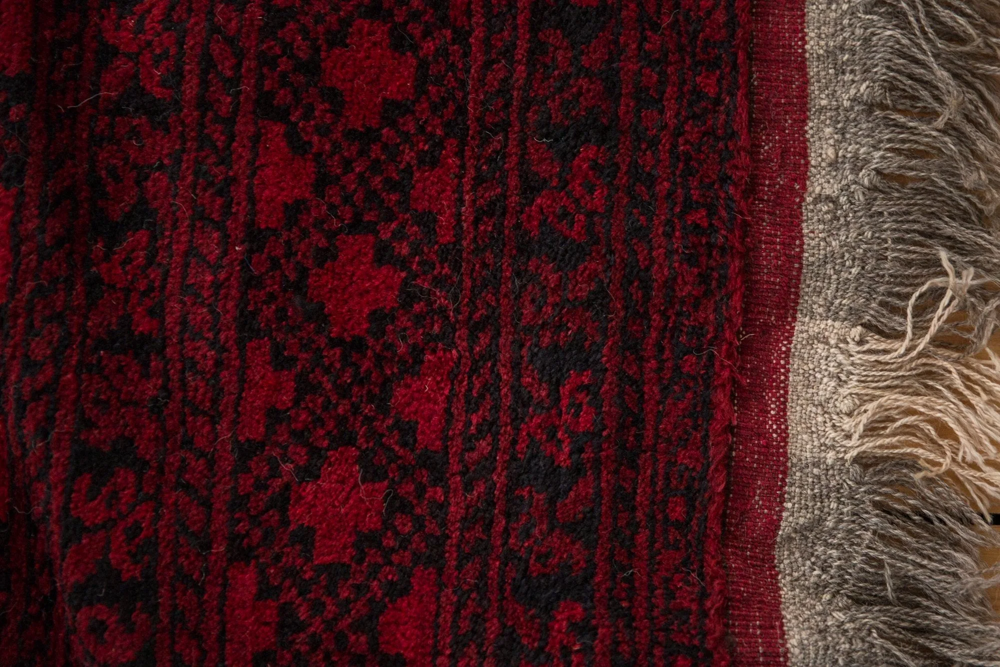 9x12.5 Vintage Afghani Ersari Design Carpet - Image 5