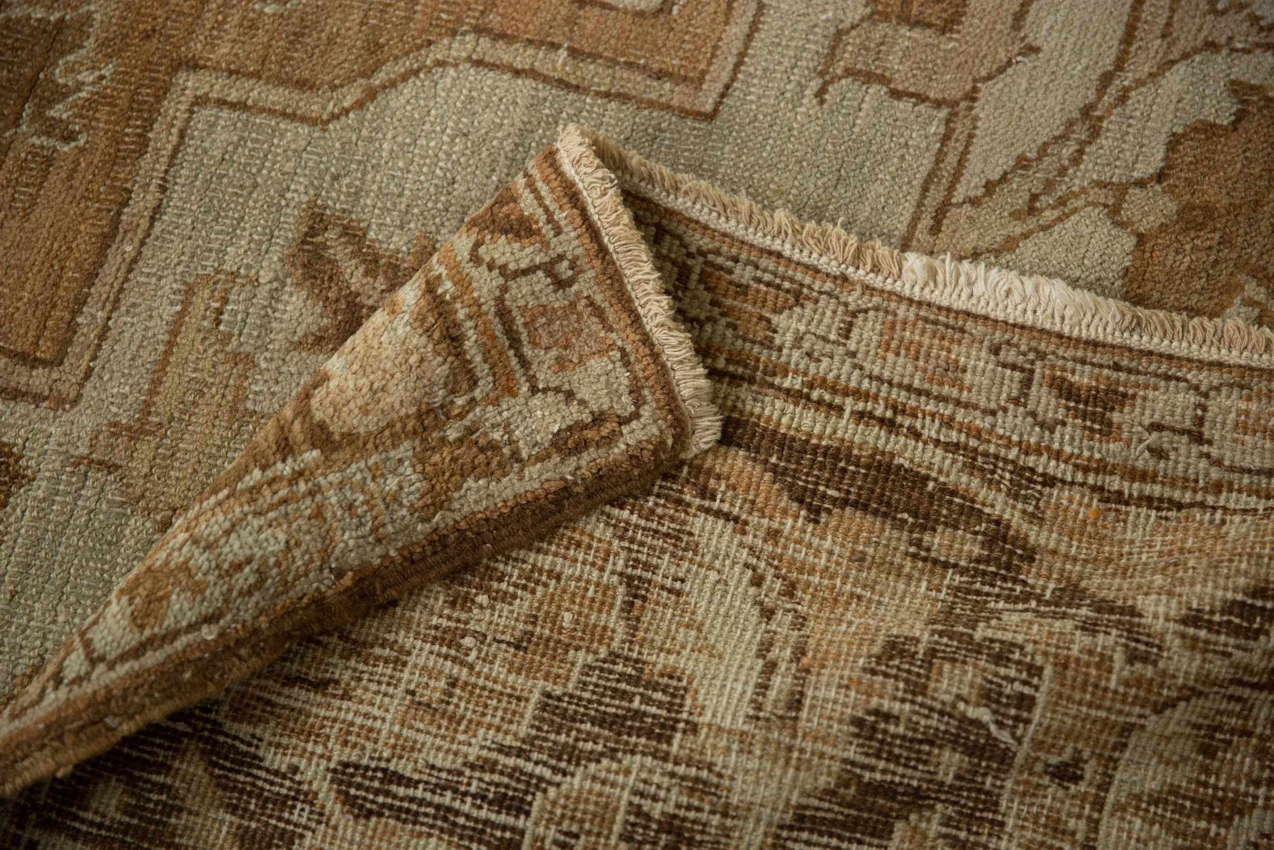 9x12.5 Vintage Distressed Heriz Carpet - Image 12