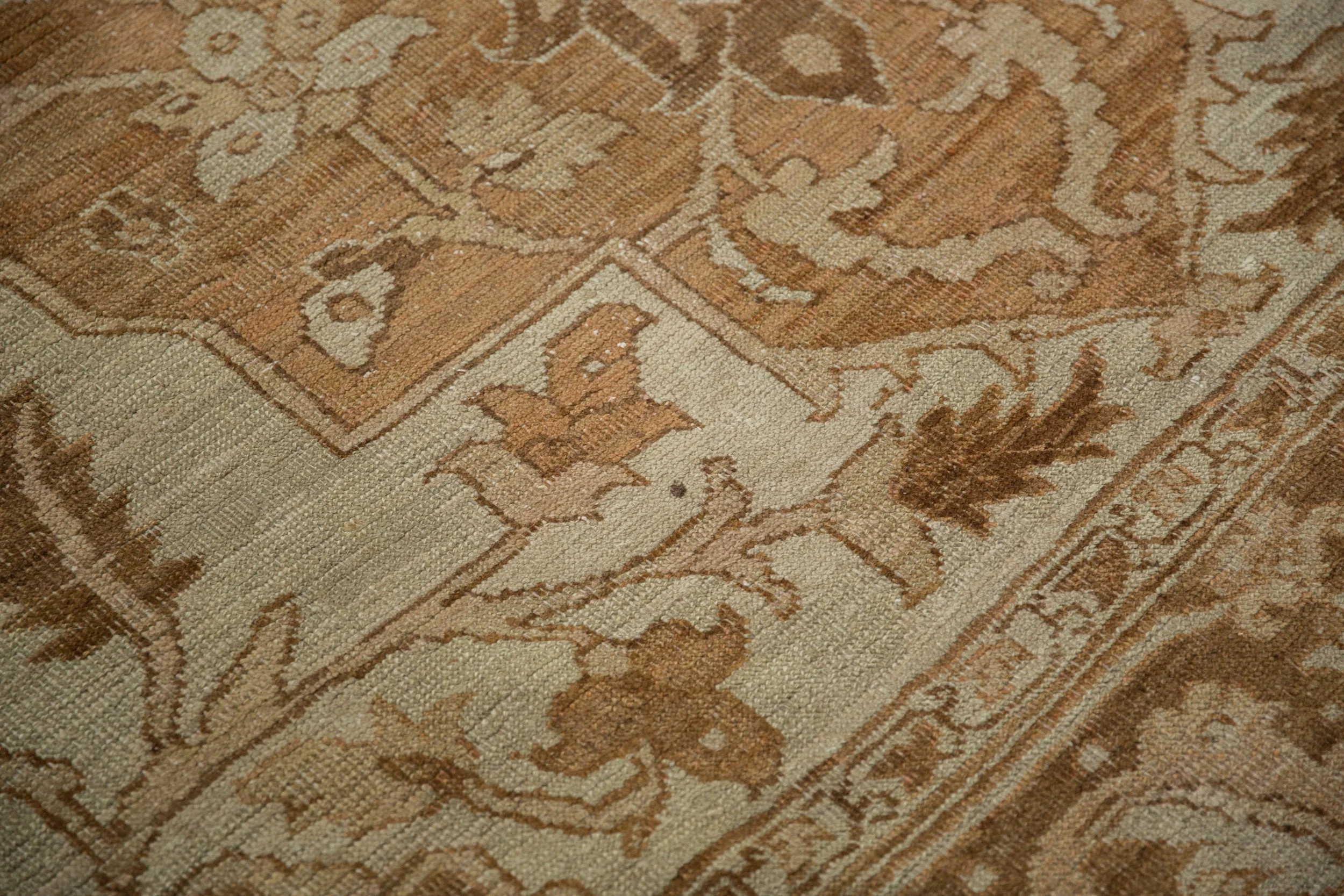 9x12.5 Vintage Distressed Heriz Carpet - Image 8