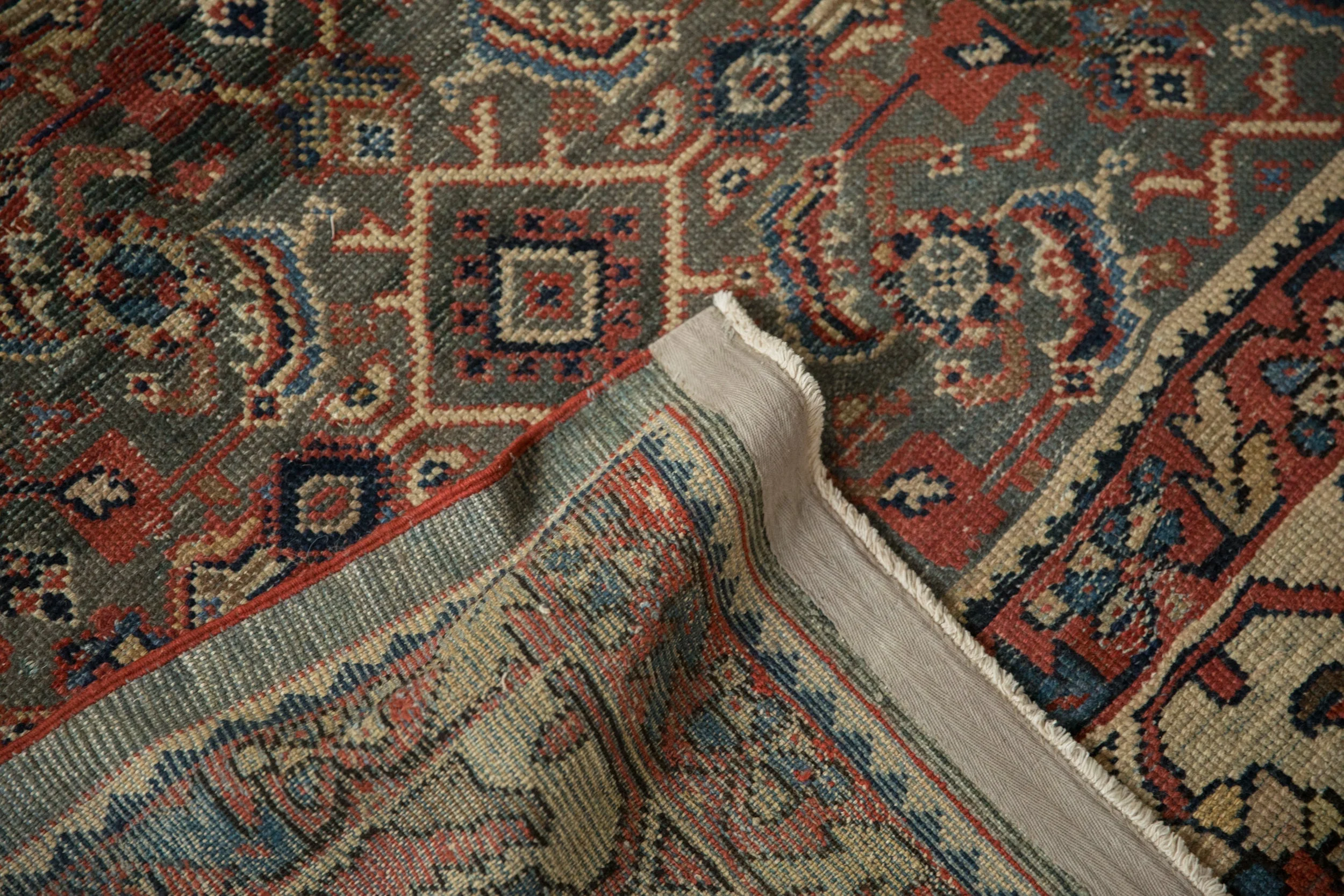 9x12.5 Vintage Distressed Mahal Carpet - Image 14