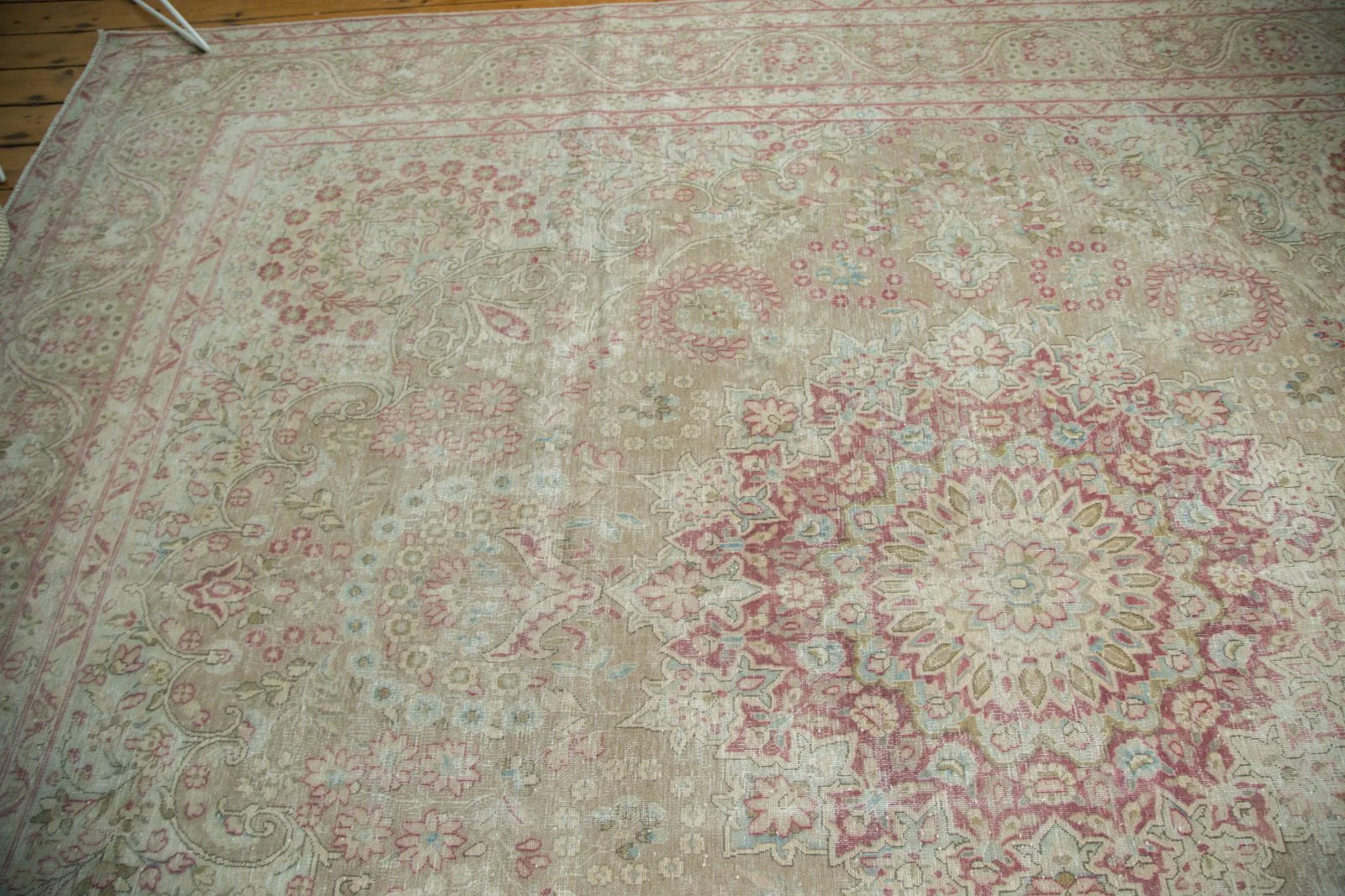 9x12.5 Vintage Distressed Meshed Carpet - Image 12