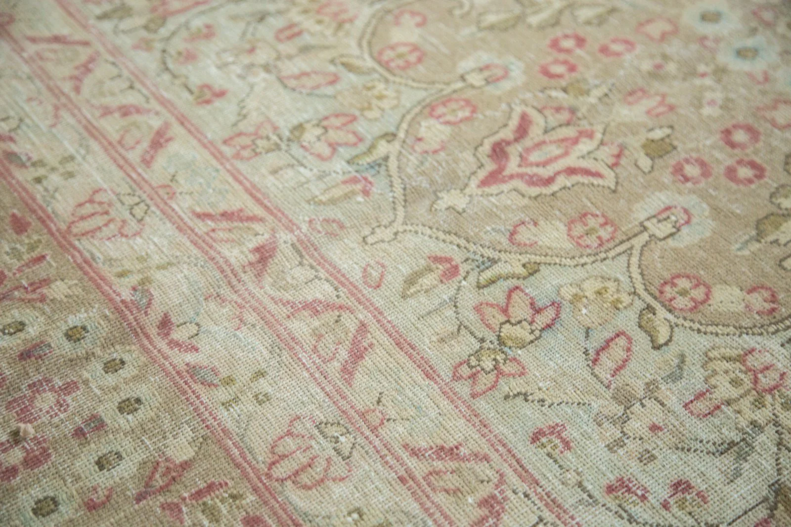 9x12.5 Vintage Distressed Meshed Carpet - Image 6