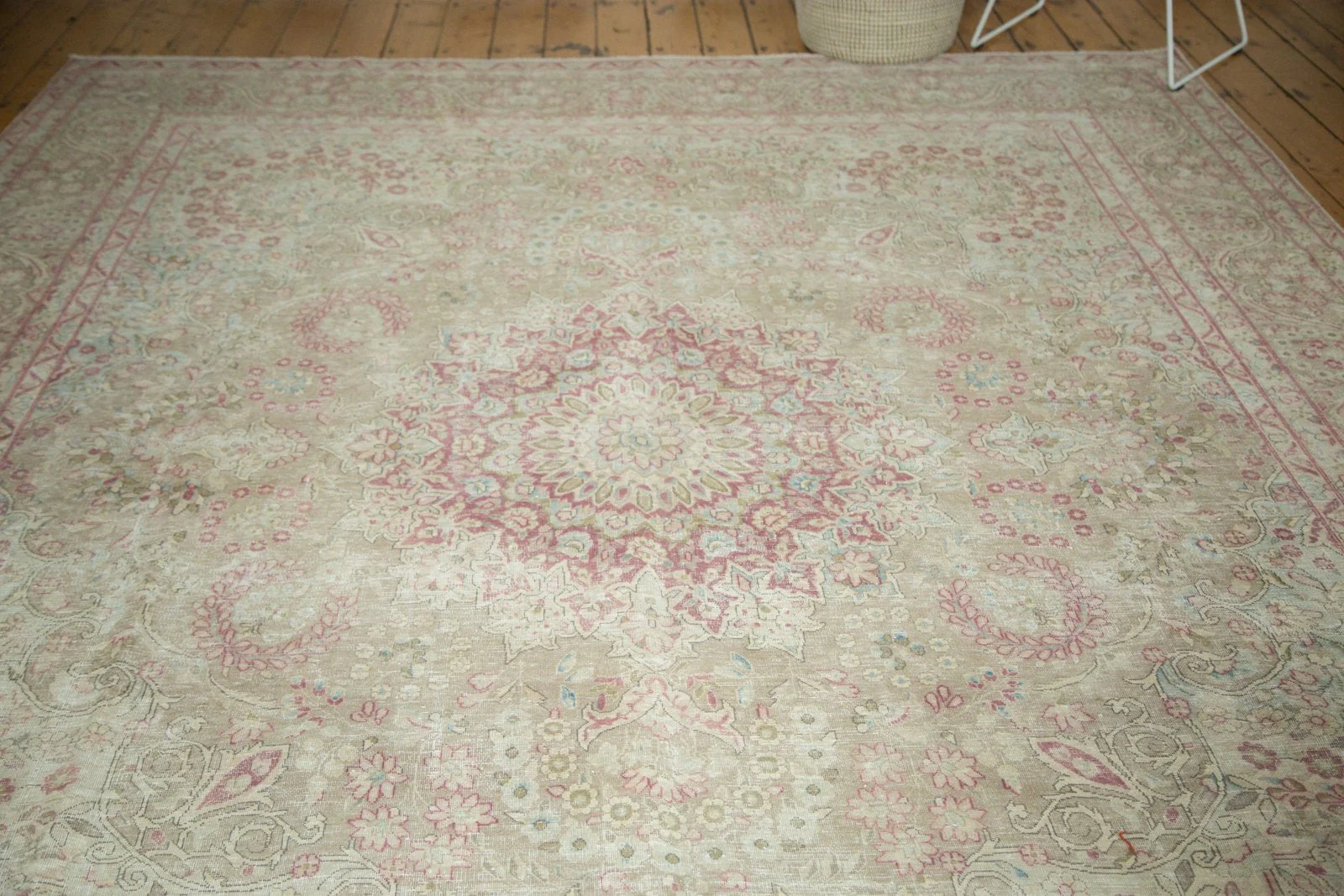 9x12.5 Vintage Distressed Meshed Carpet - Image 9