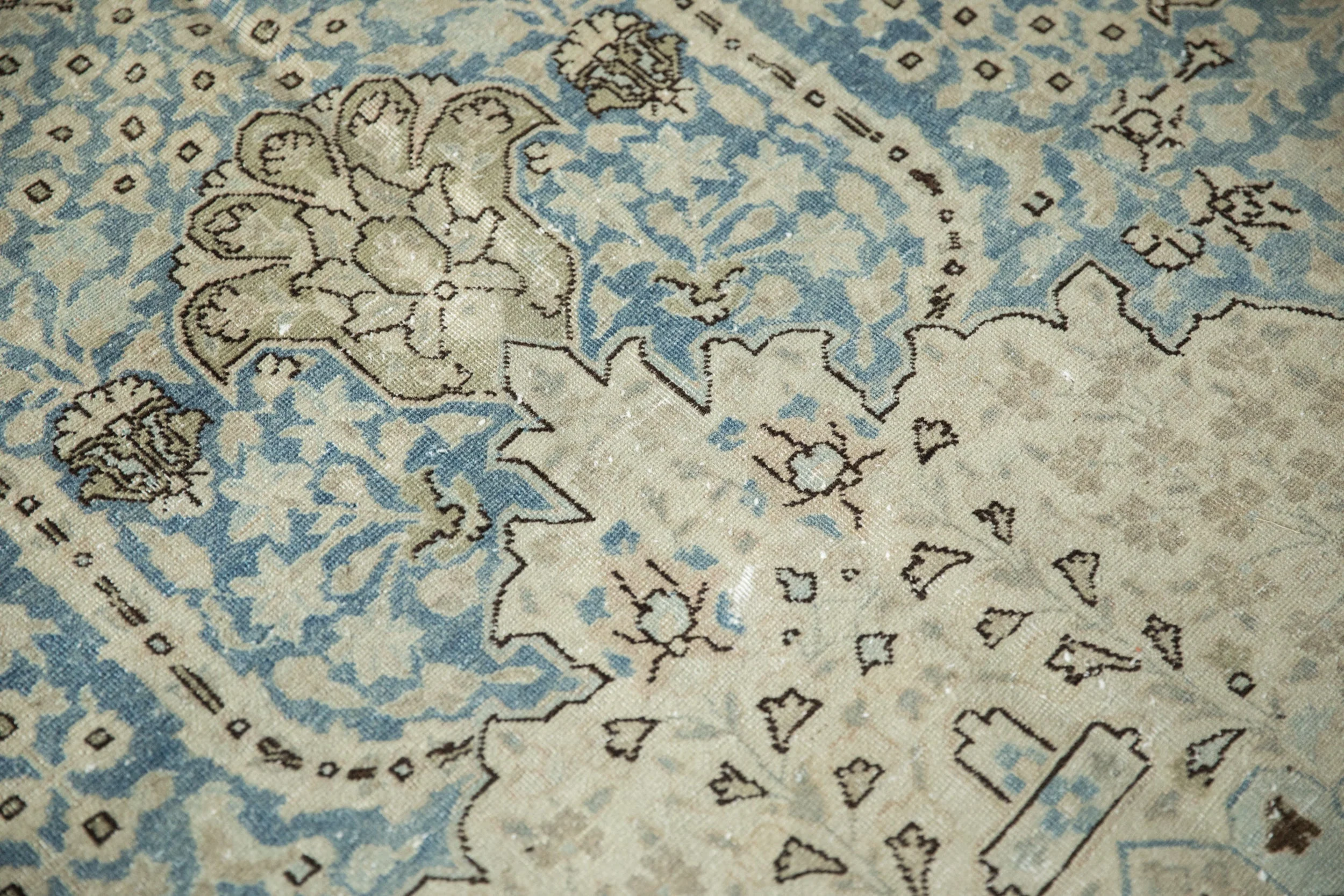 9x12.5 Vintage Distressed Tabriz Carpet - Image 12