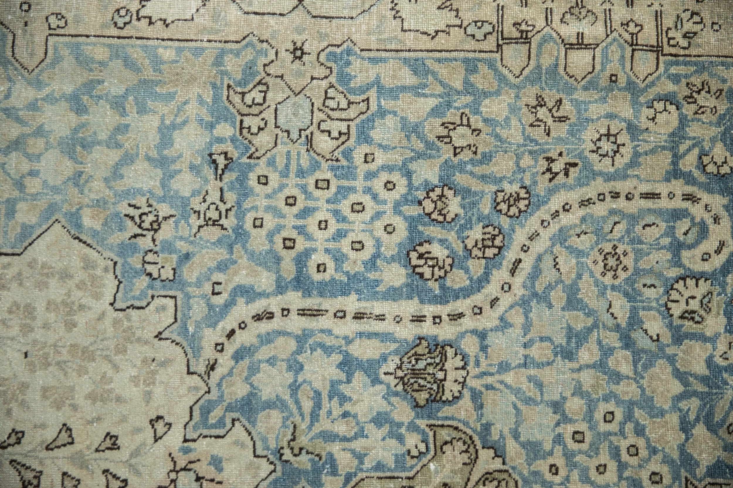 9x12.5 Vintage Distressed Tabriz Carpet - Image 3