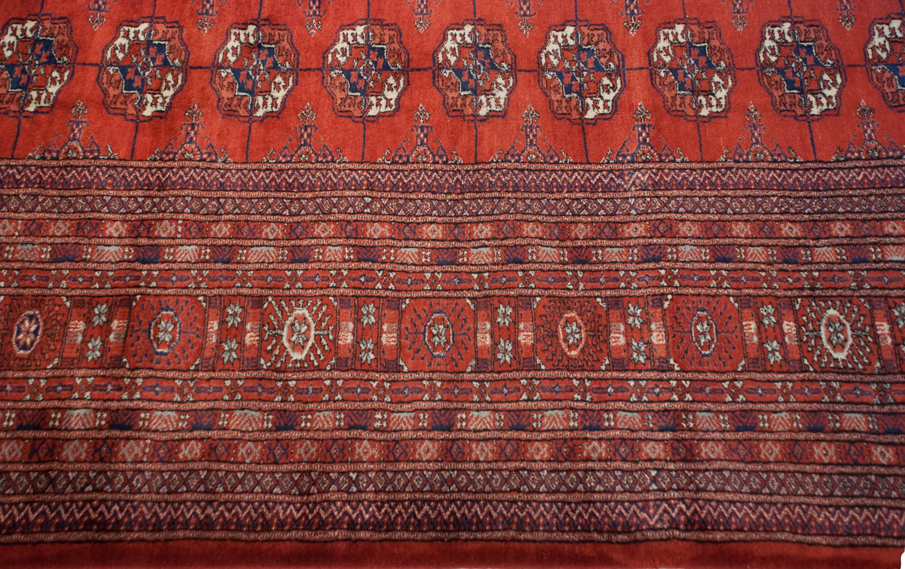 9x12.5 Vintage Fine Bokhara Carpet - Image 4