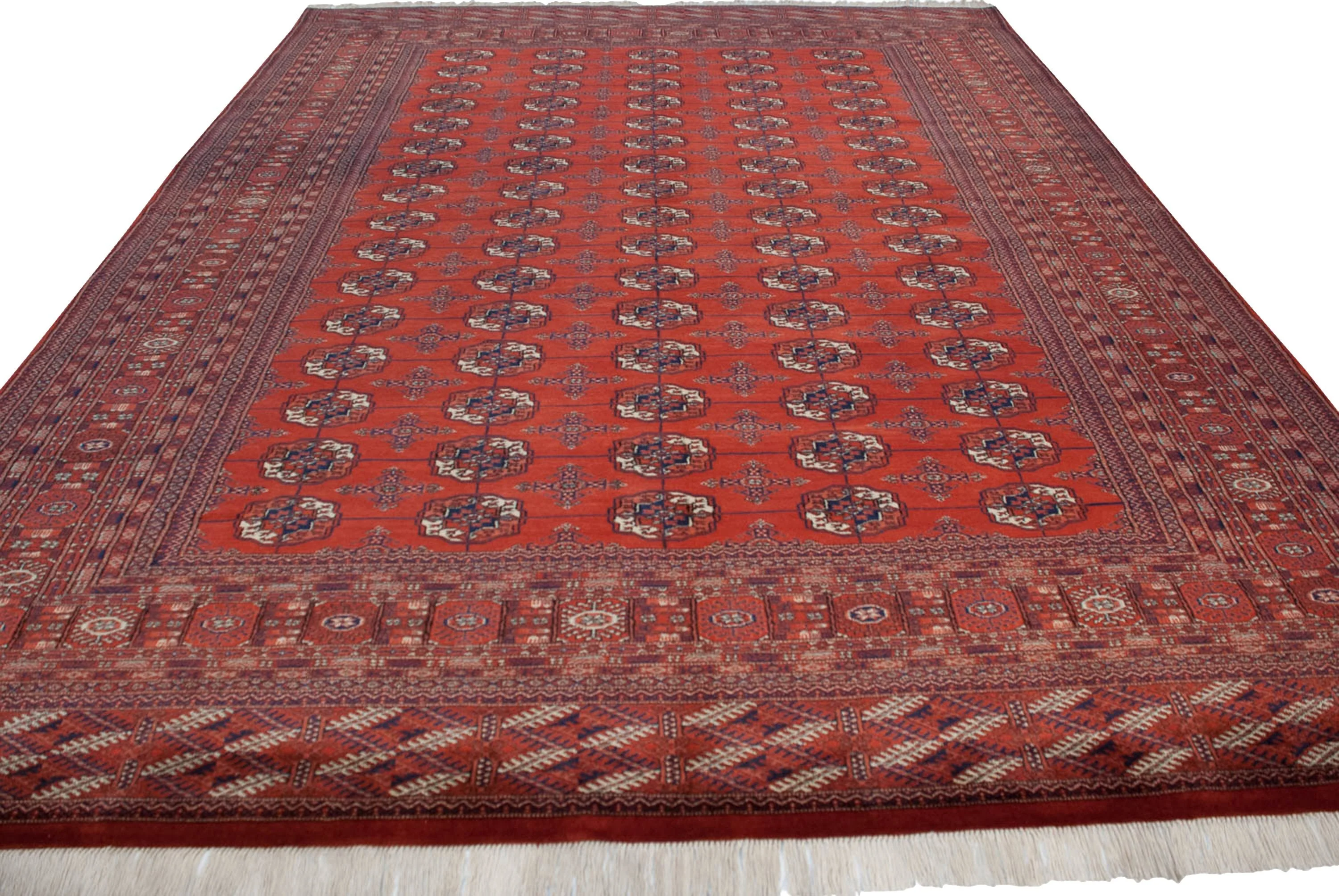 9x12.5 Vintage Fine Bokhara Carpet - Image 7