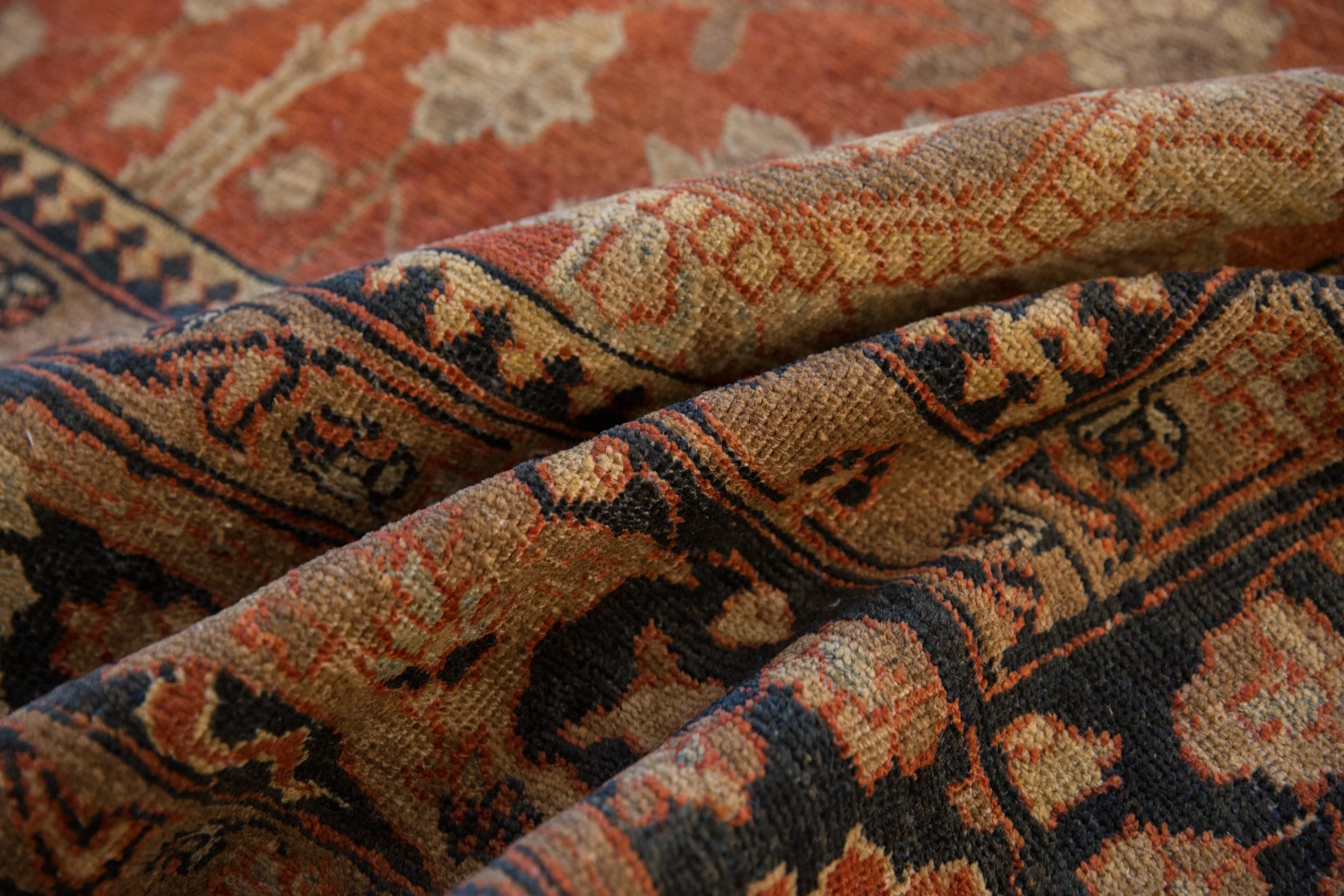 9x12.5 Vintage Tabriz Carpet - Image 10