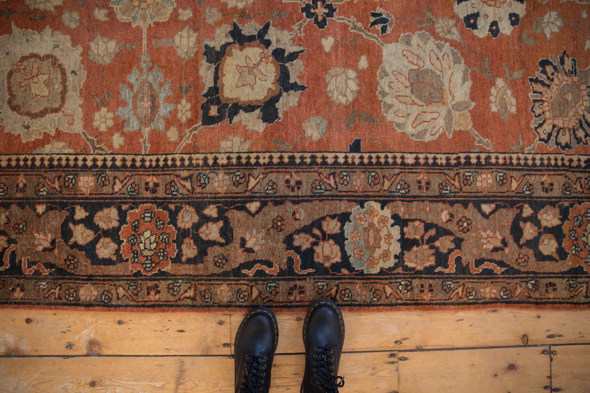 9x12.5 Vintage Tabriz Carpet - Image 2