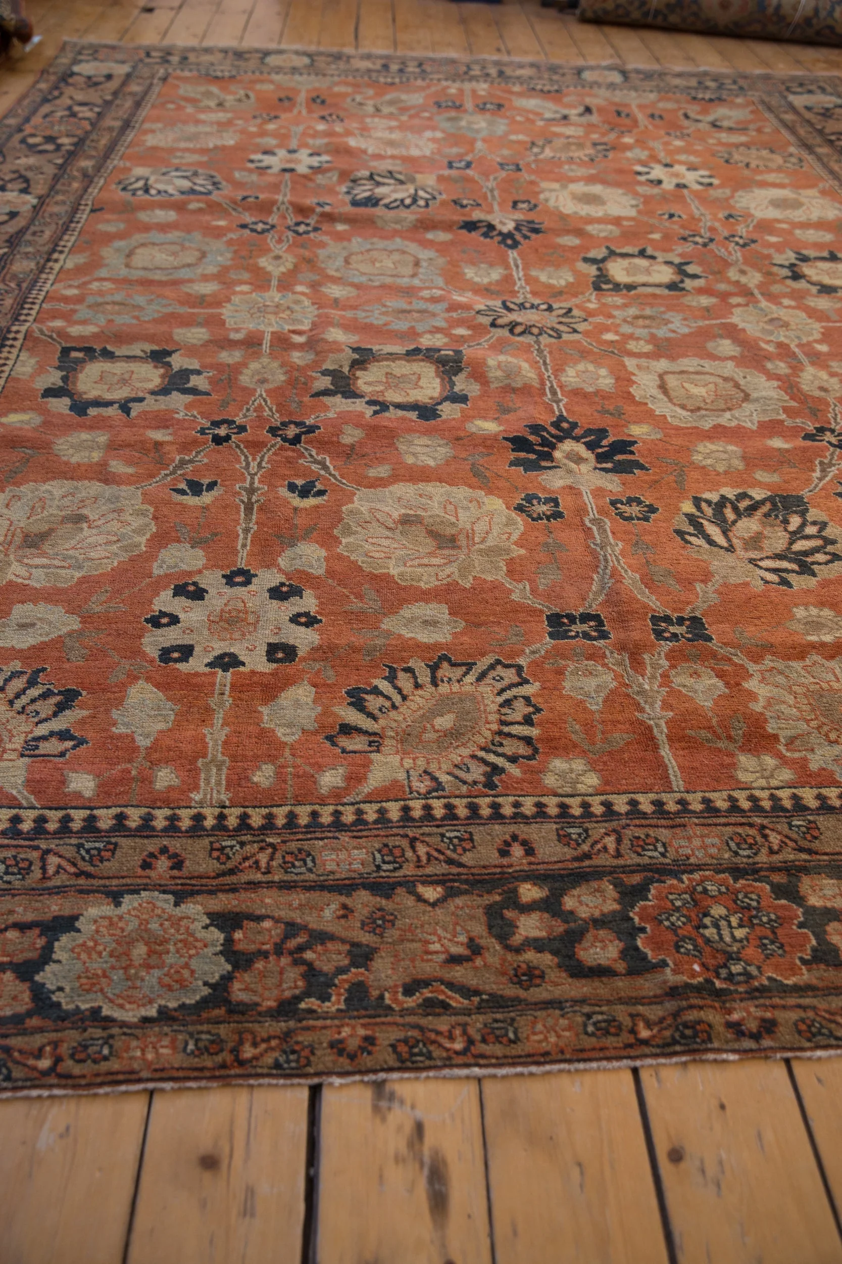 9x12.5 Vintage Tabriz Carpet - Image 7