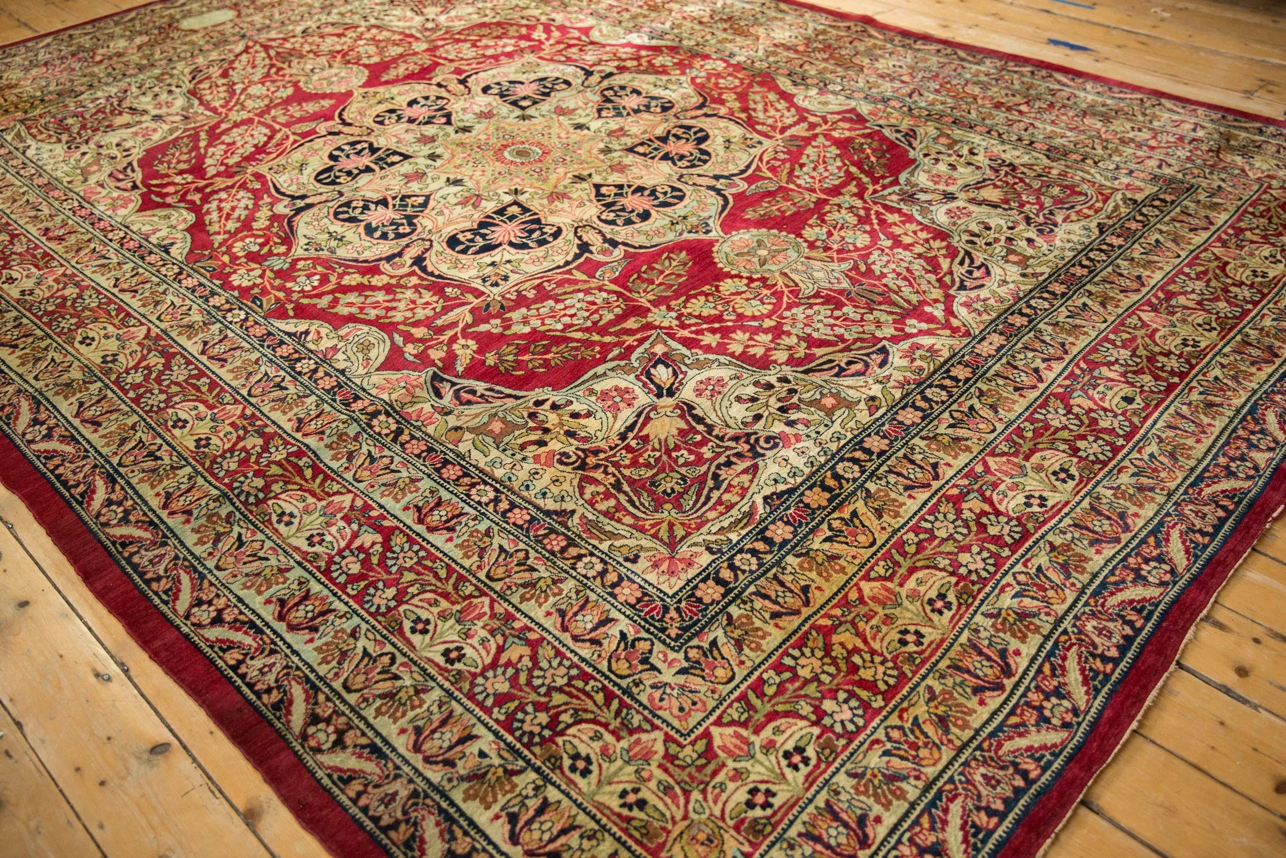 9x12 Antique Fine Tea Washed Kerman Carpet - Image 12