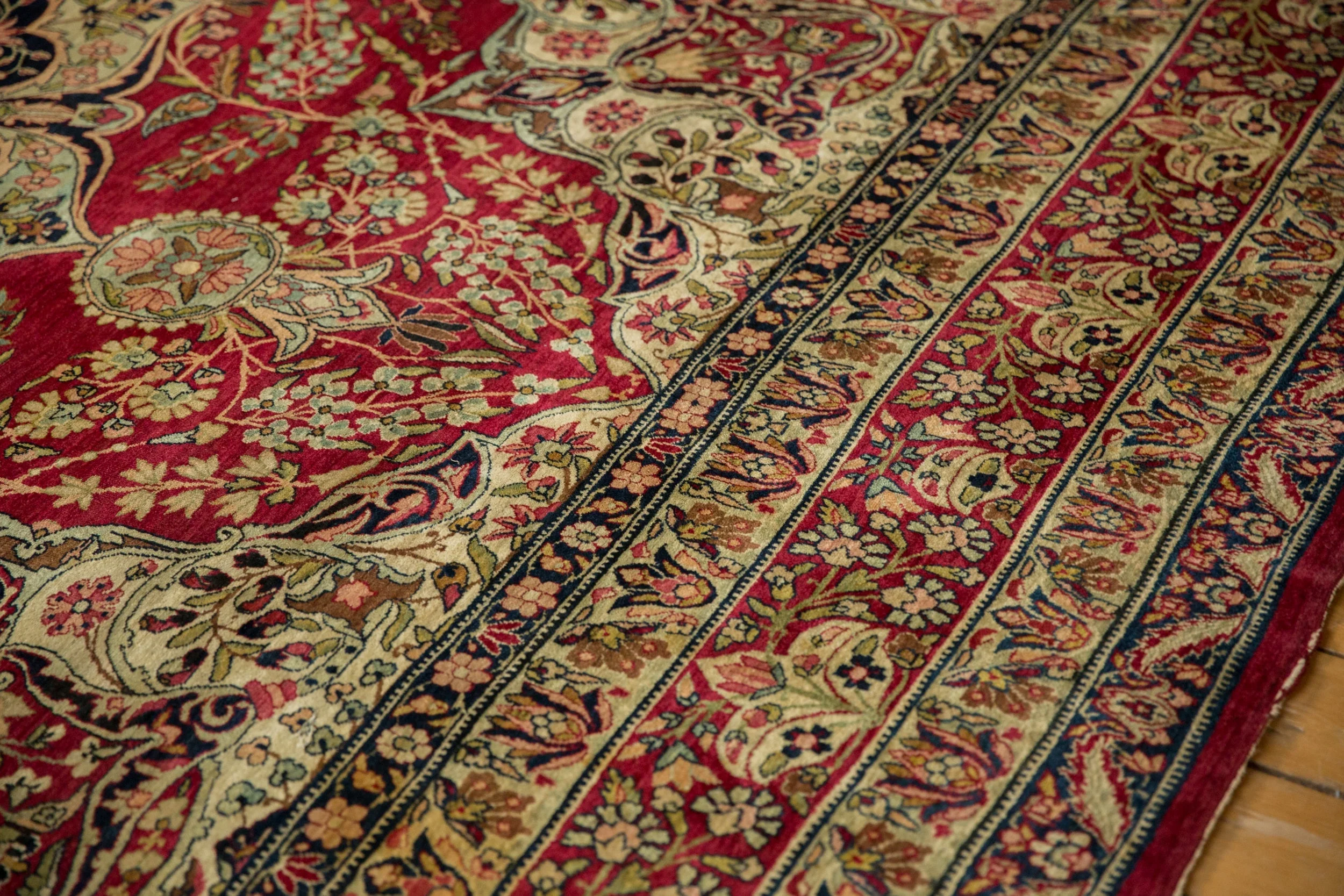 9x12 Antique Fine Tea Washed Kerman Carpet - Image 13