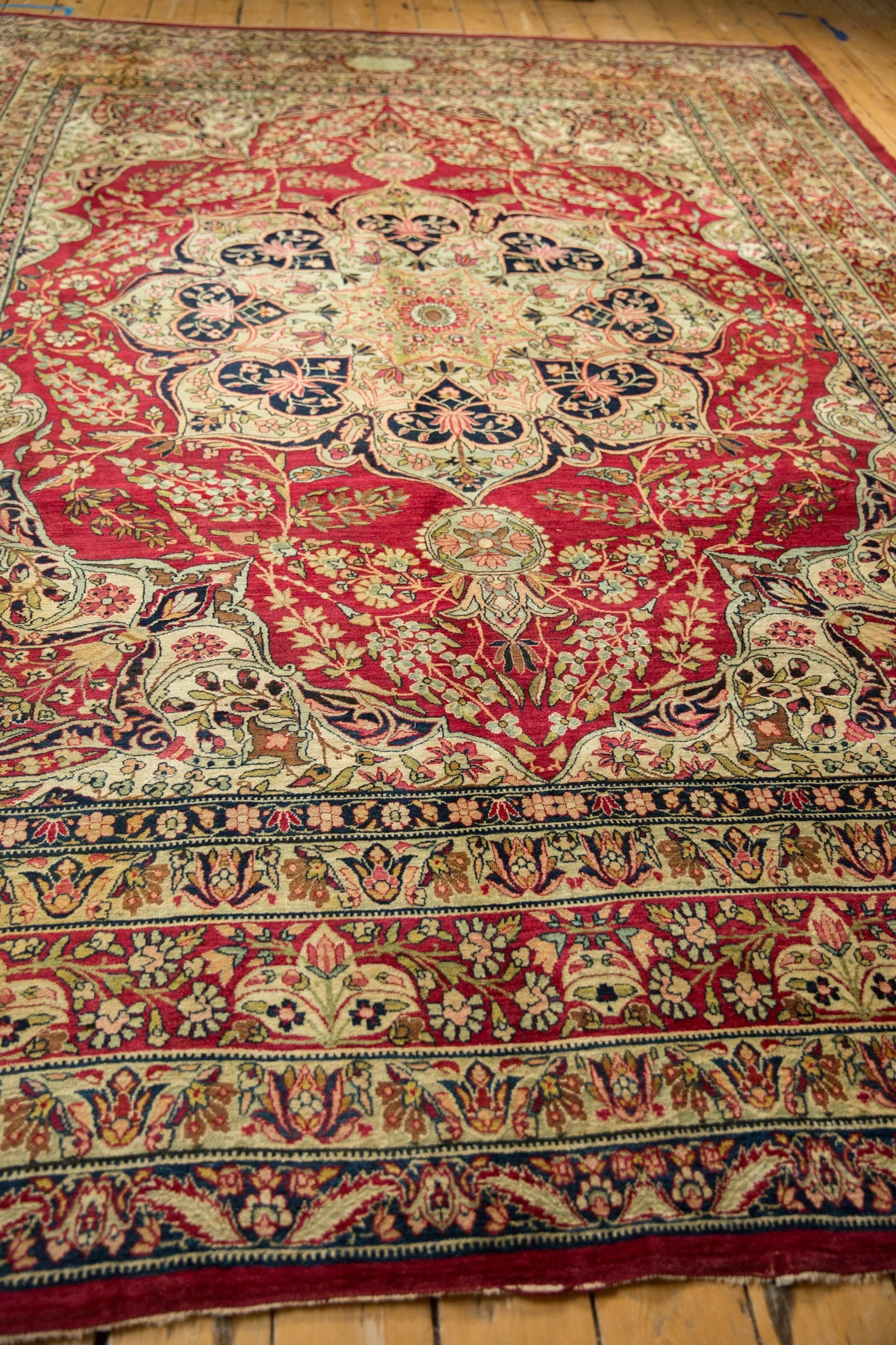 9x12 Antique Fine Tea Washed Kerman Carpet - Image 14